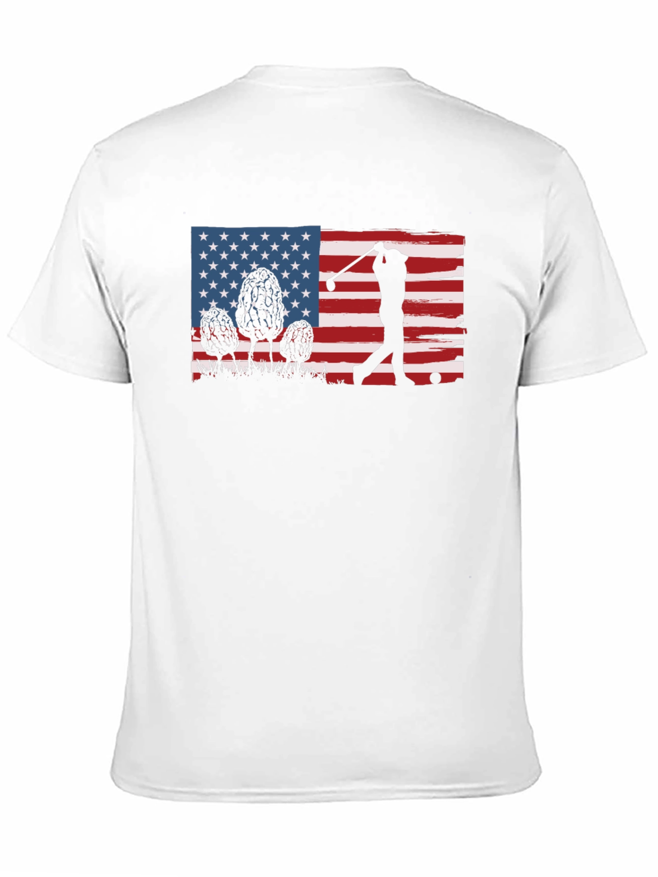 Golfing American Flag Graphic Tee