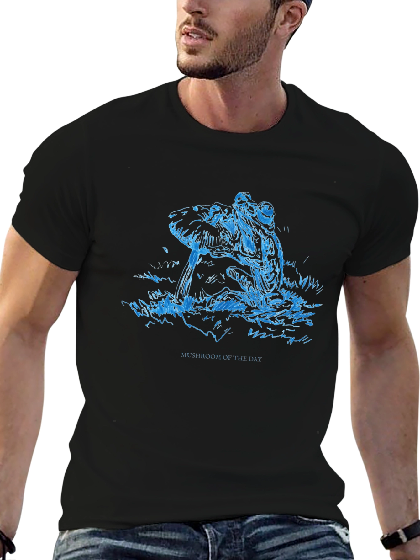Mushroom of the Day Graphic Tee - Black