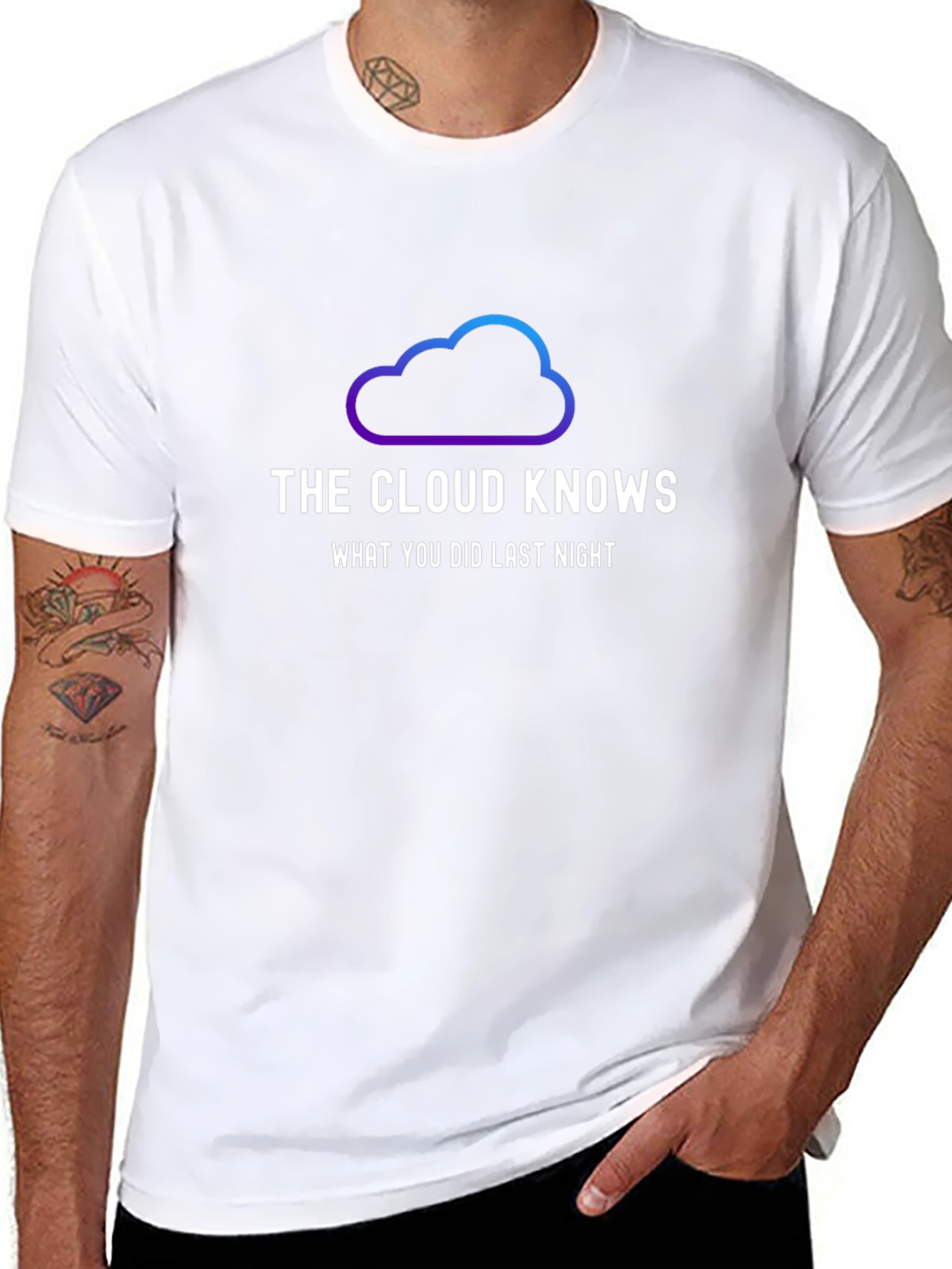 The Cloud Knows T-Shirt - Trendy Graphic Tee