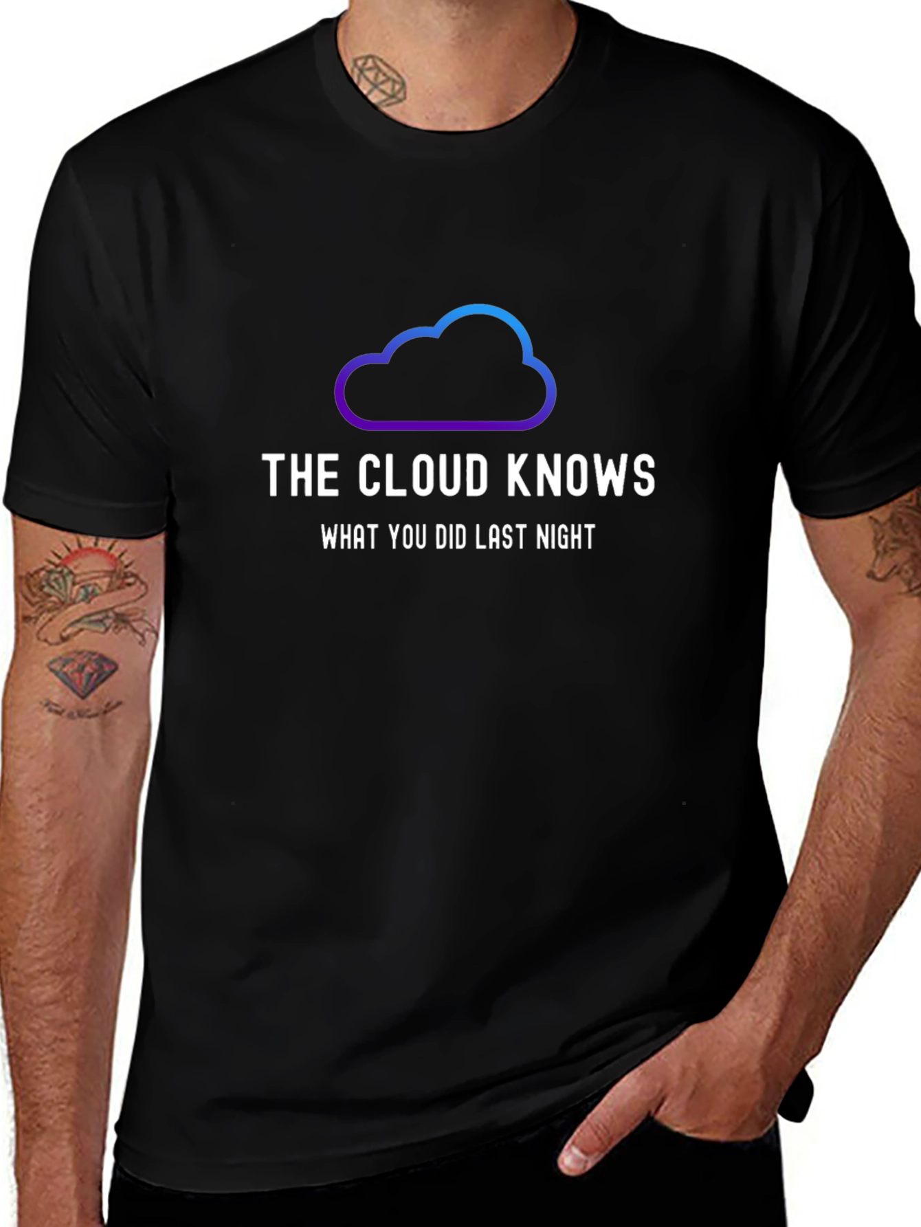 The Cloud Knows T-Shirt - Trendy Graphic Tee