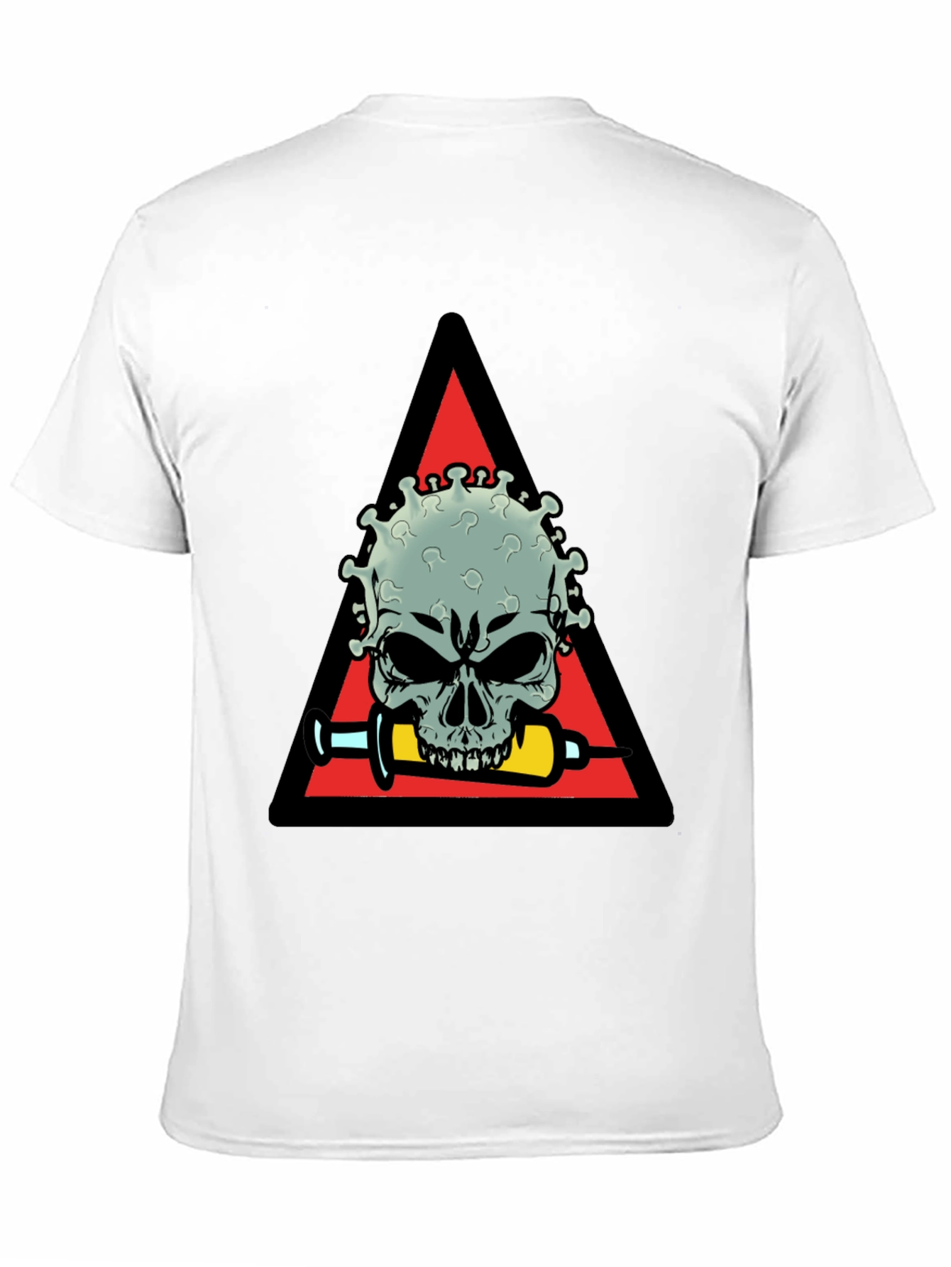Virus Skull Graphic Tee - Vaccine Humor Shirt