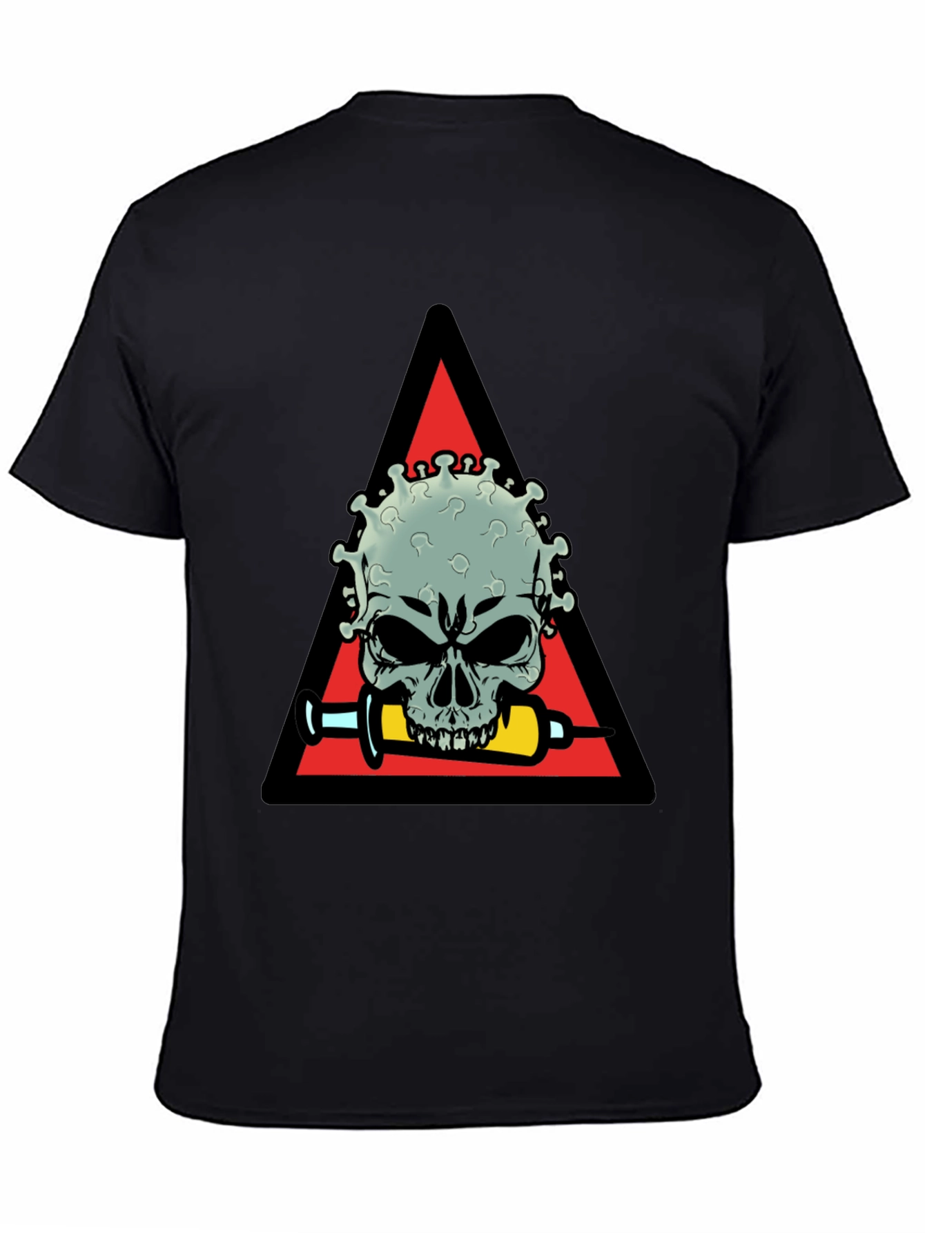 Virus Skull Graphic Tee - Vaccine Humor Shirt