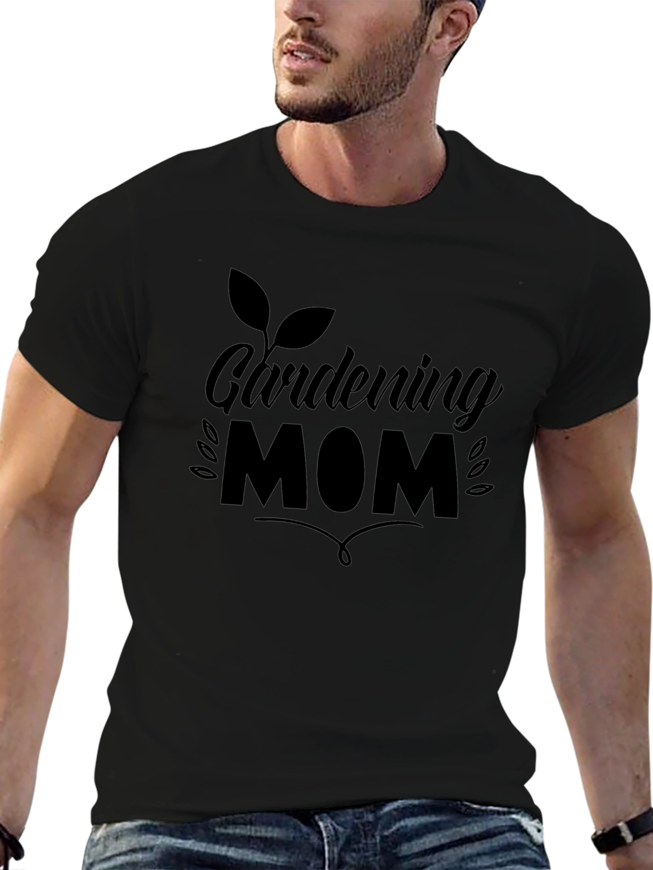 Gardening Mom Black T-Shirt