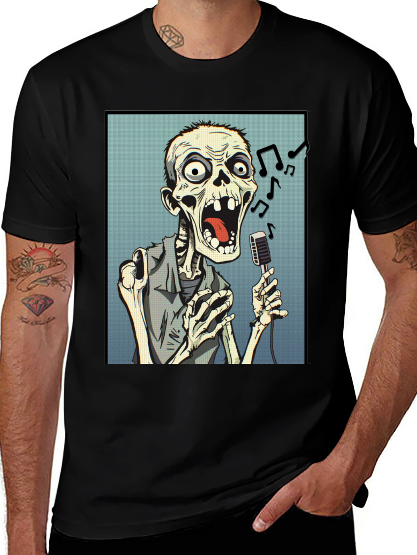 Zombie Singer Black T-Shirt