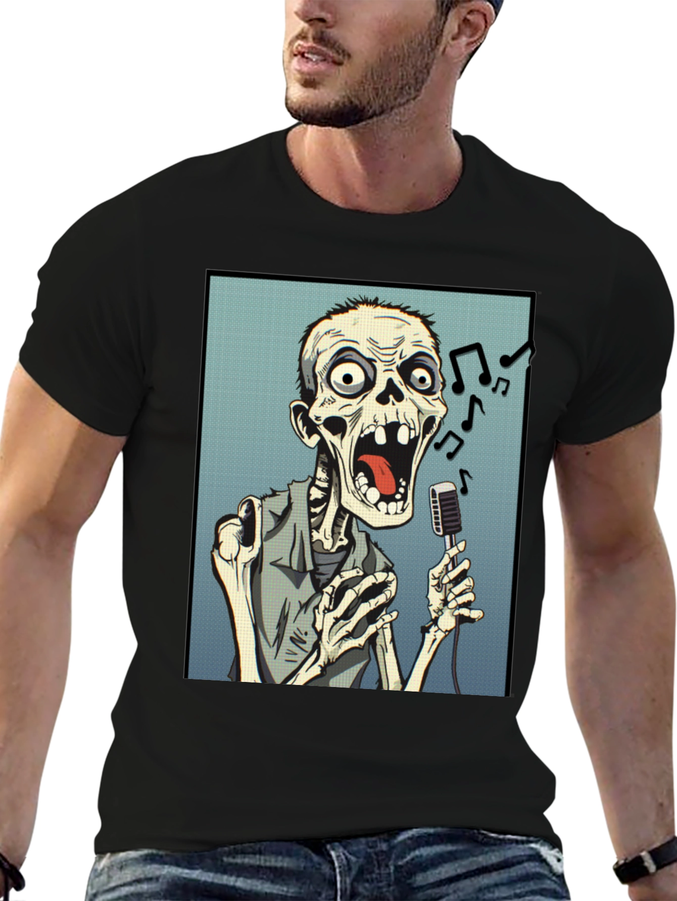 Zombie Singer Black T-Shirt