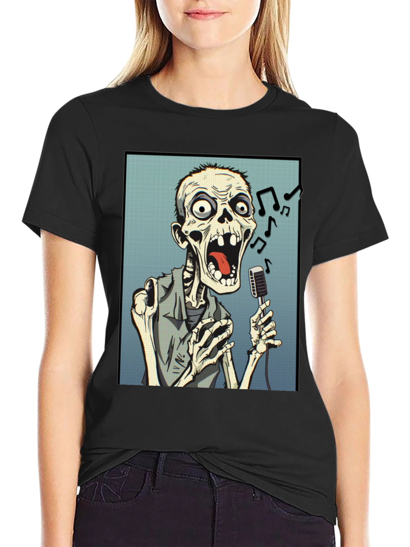 Zombie Singer Black T-Shirt