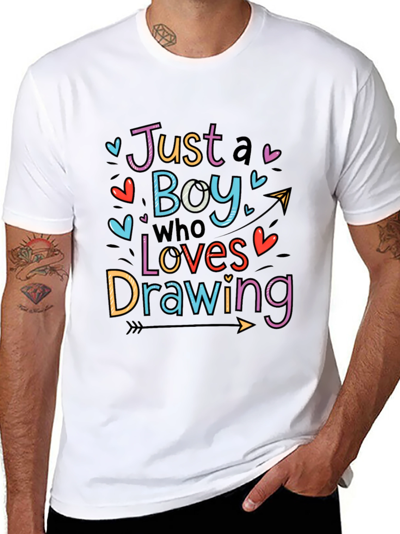 Boy Who Loves Drawing Graphic Tee