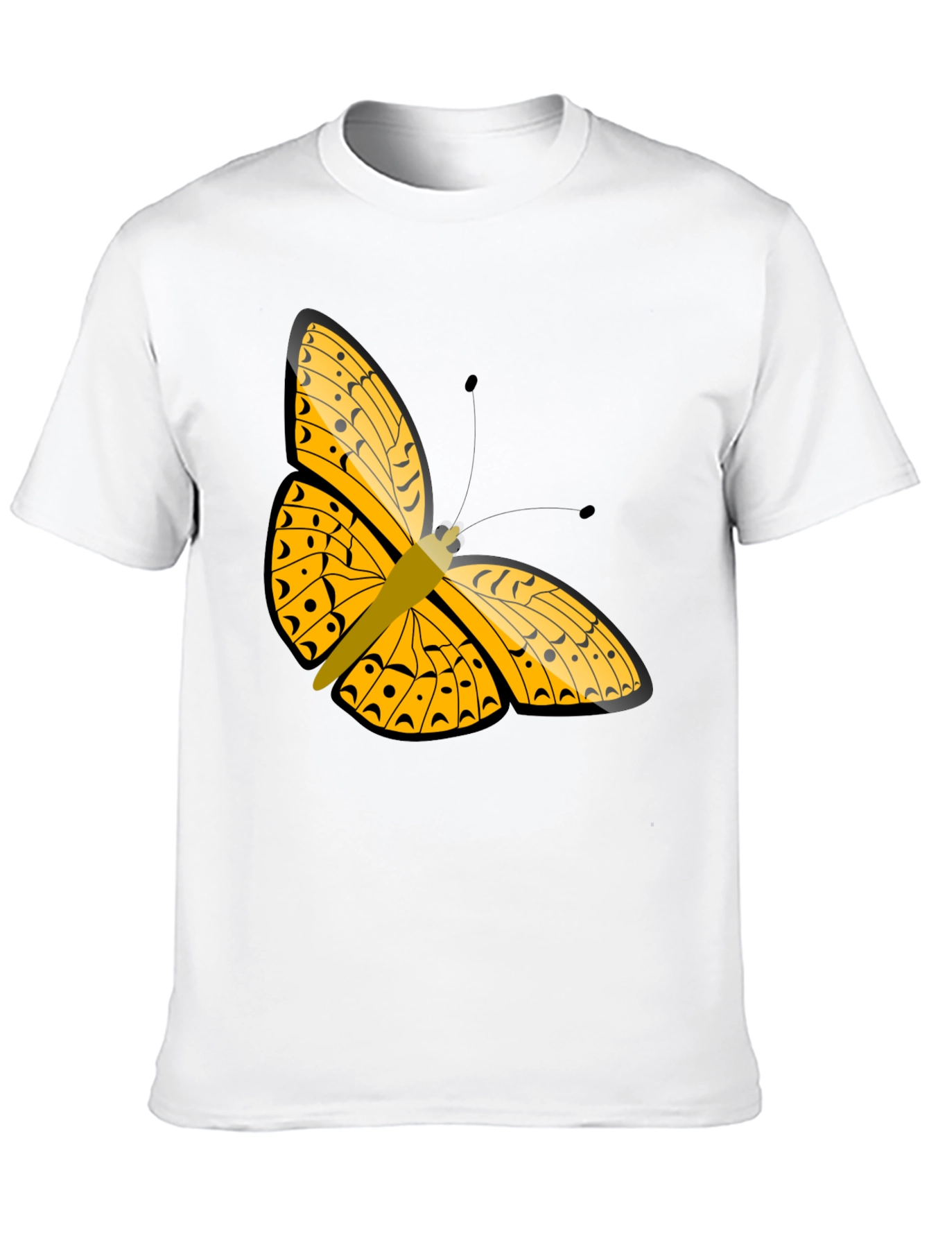 Butterfly Graphic Tee - Stylish Black T-Shirt