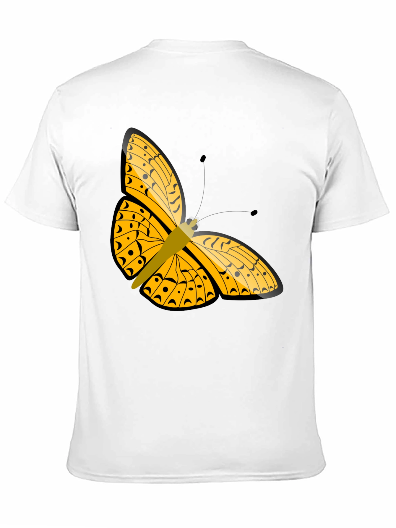 Butterfly Graphic Tee - Stylish Black T-Shirt