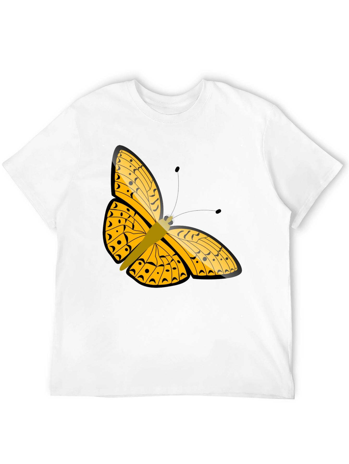 Butterfly Graphic Tee - Stylish Black T-Shirt