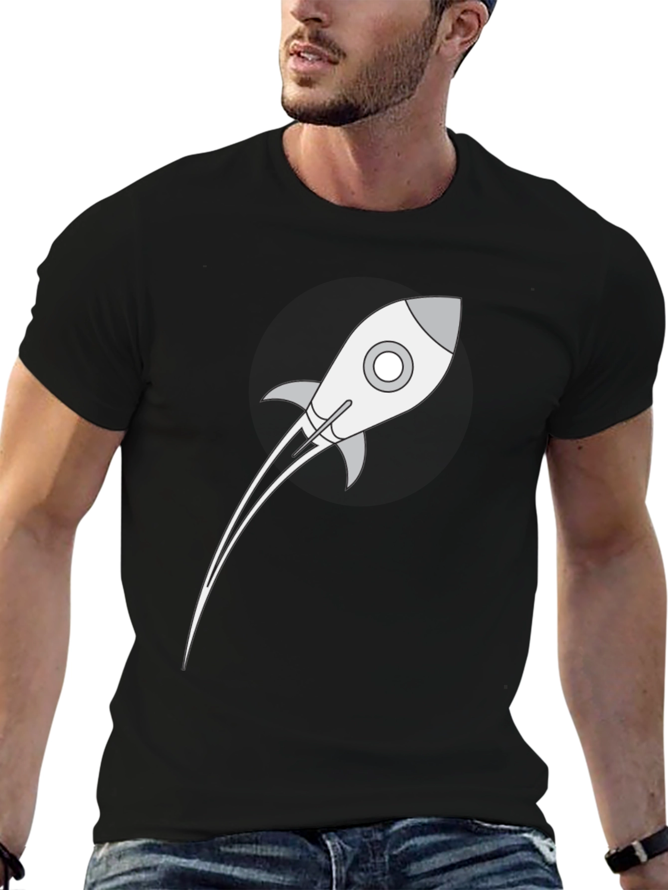 Rocket Graphic T-Shirt - Blast Off in Style