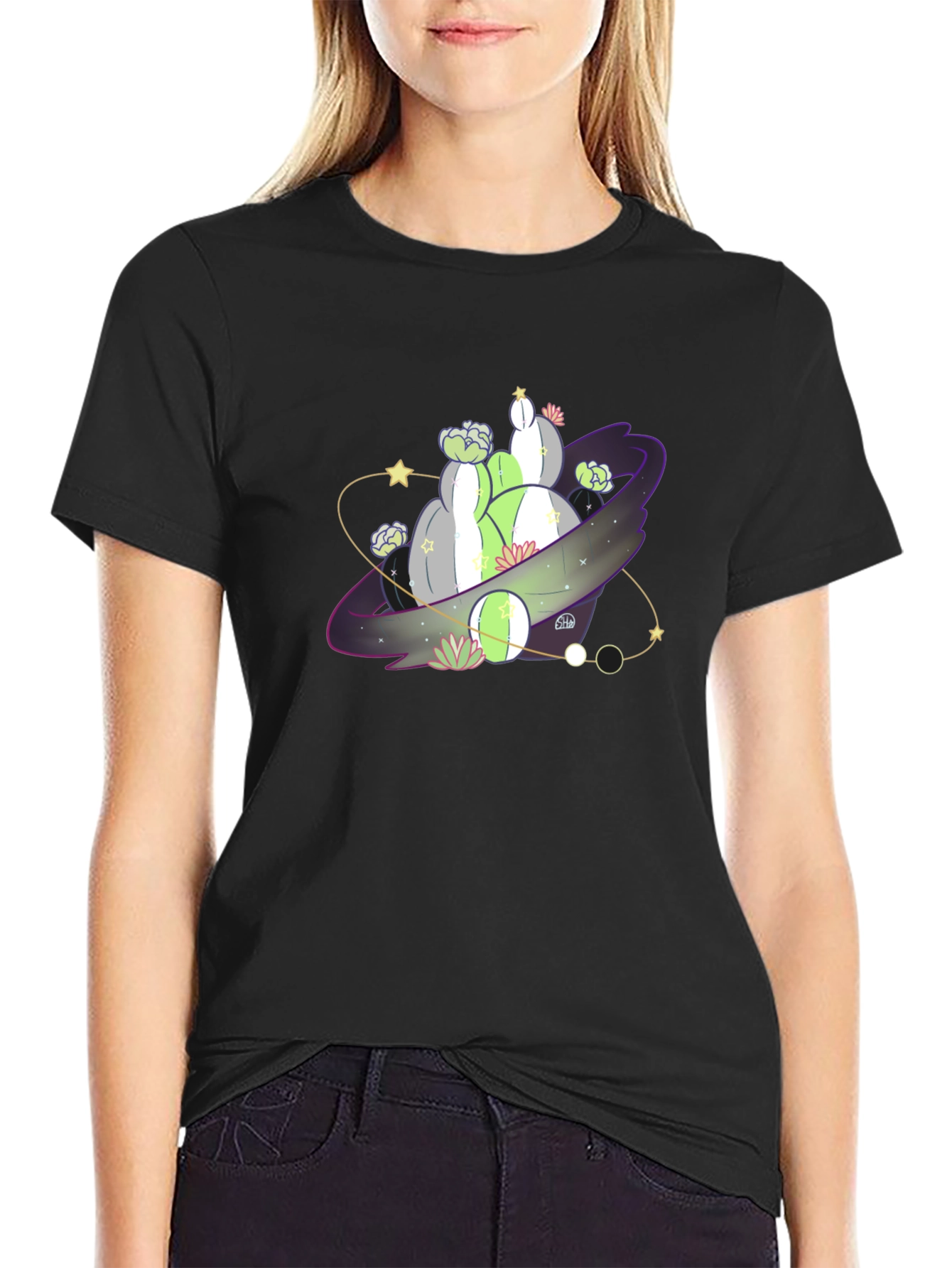 Cactus Planet Graphic T-Shirt - Trendy & Unique