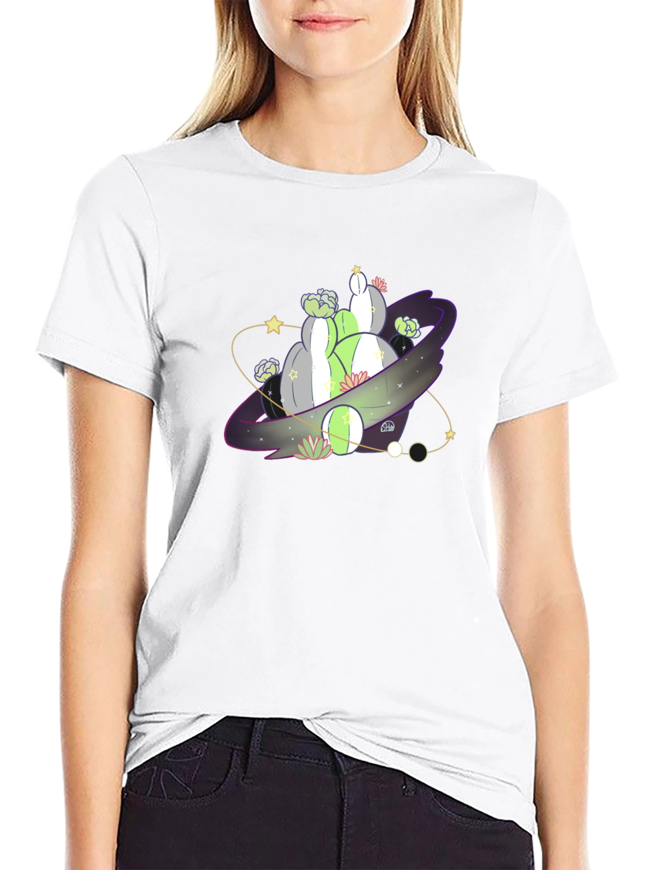 Cactus Planet Graphic T-Shirt - Trendy & Unique