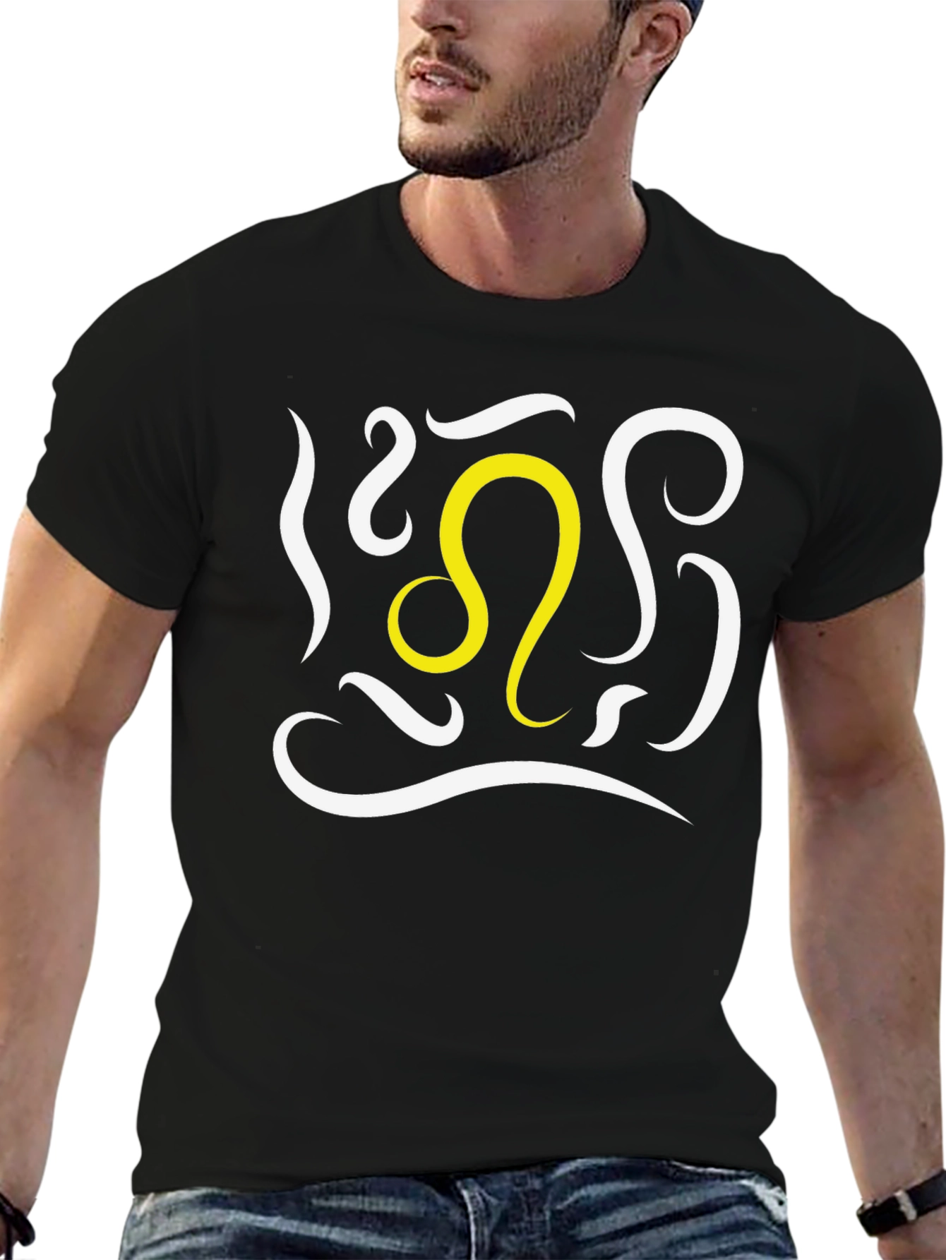 Leo Zodiac T-Shirt - Bold Black Tee