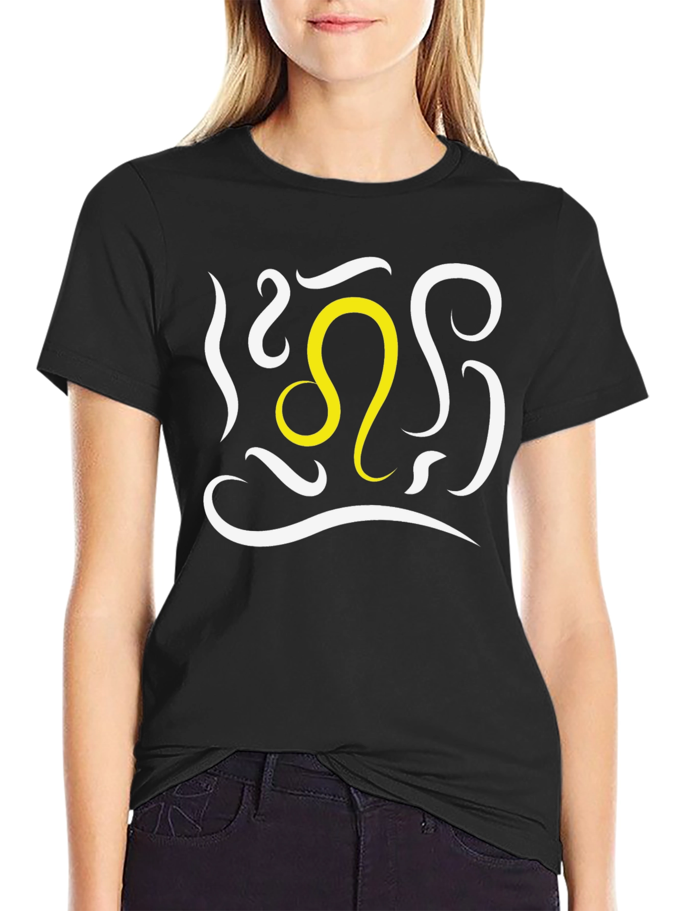 Leo Zodiac T-Shirt - Bold Black Tee