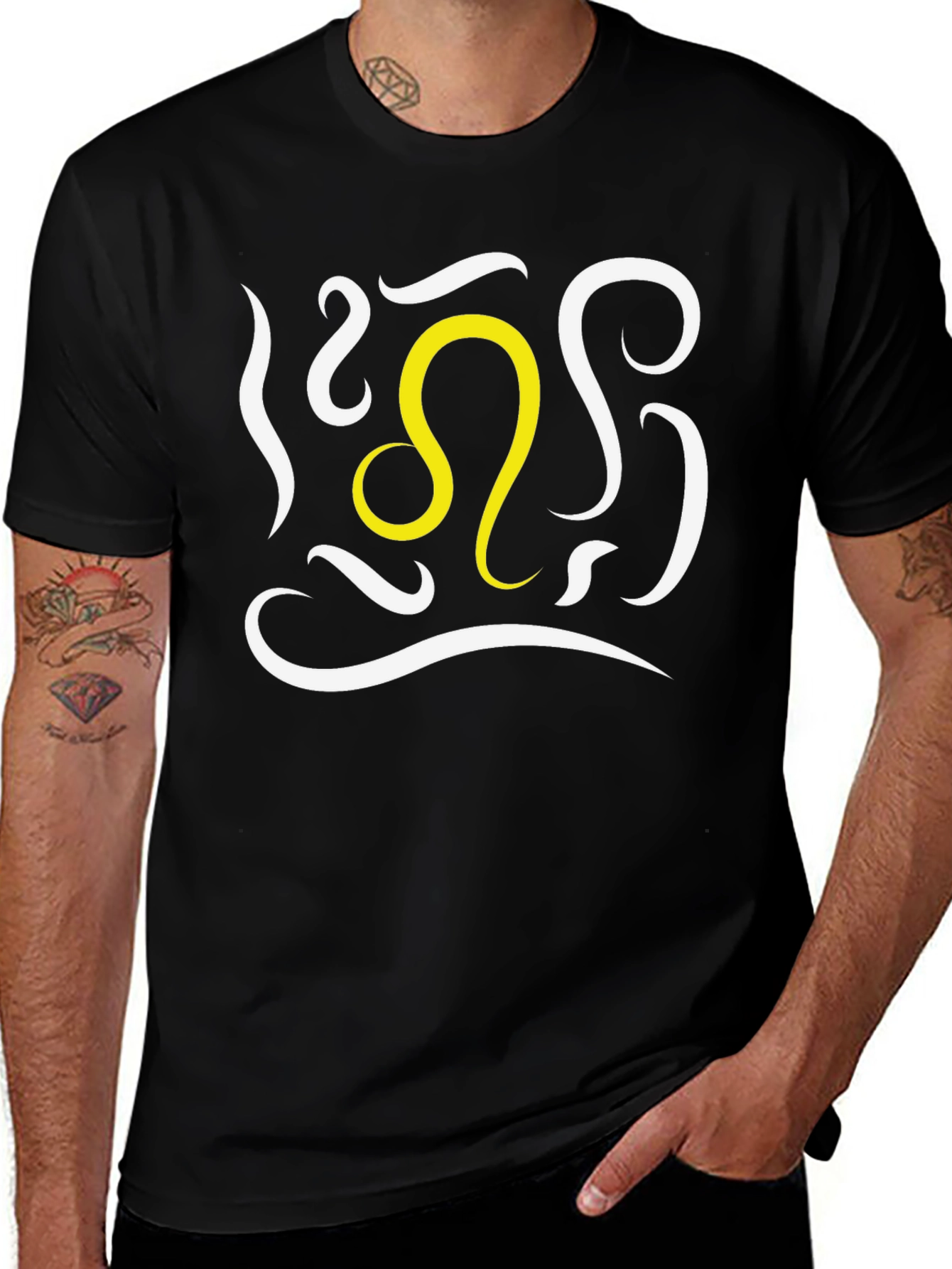 Leo Zodiac T-Shirt - Bold Black Tee