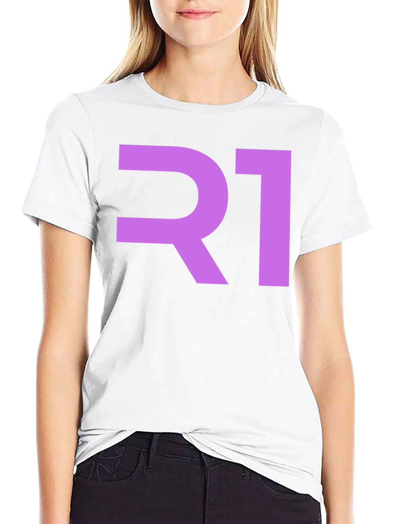 R1 Graphic Tee - Stylish Black Cotton T-Shirt
