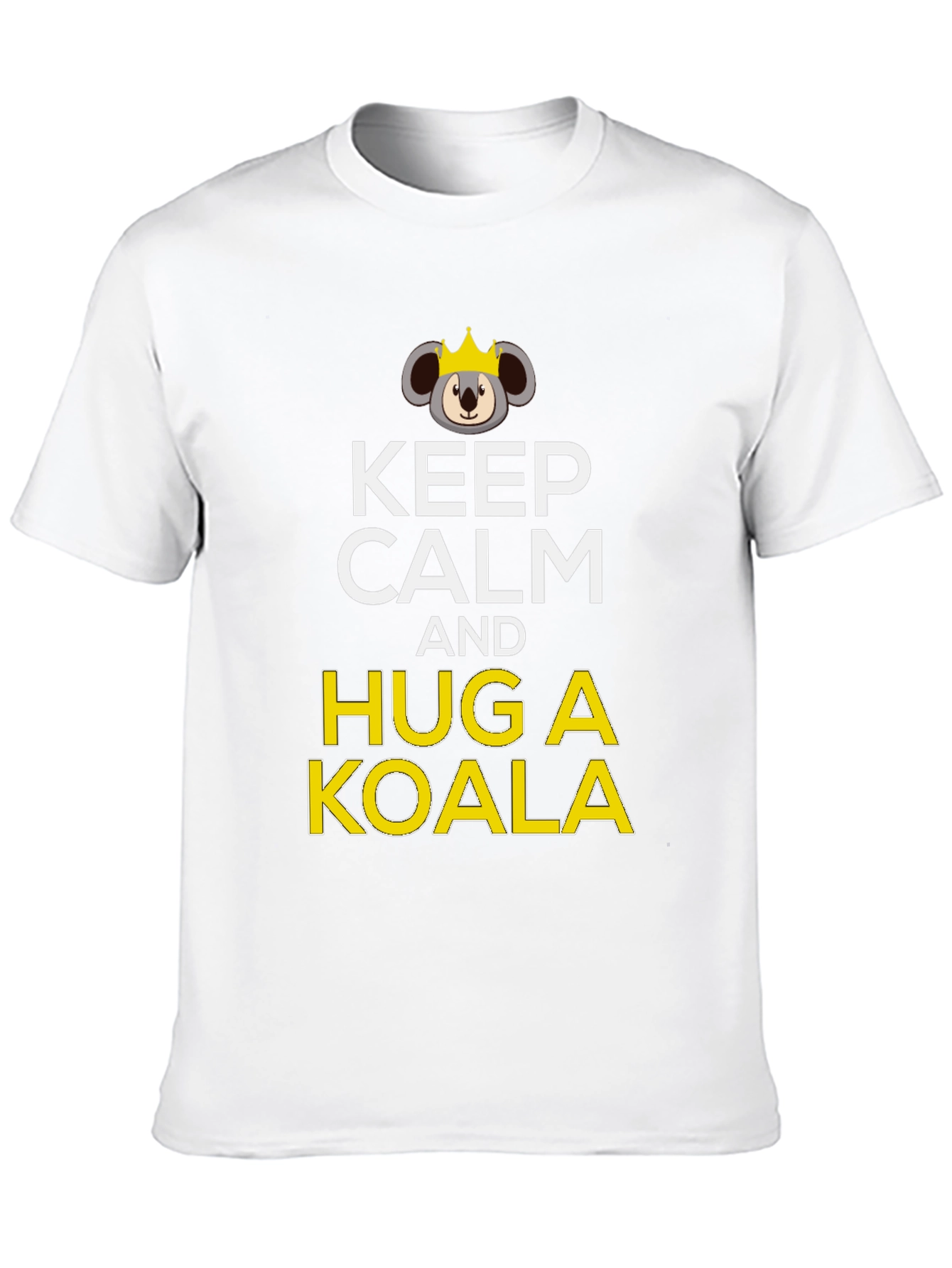 Keep Calm and Hug a Koala Black T-Shirt