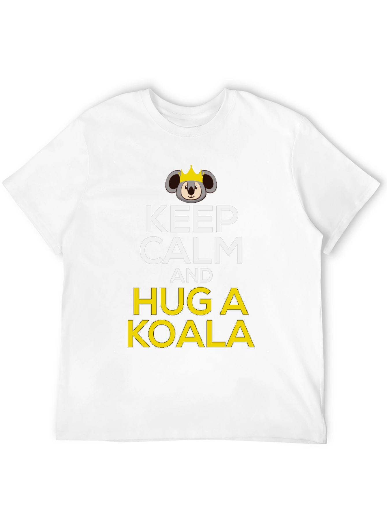 Keep Calm and Hug a Koala Black T-Shirt
