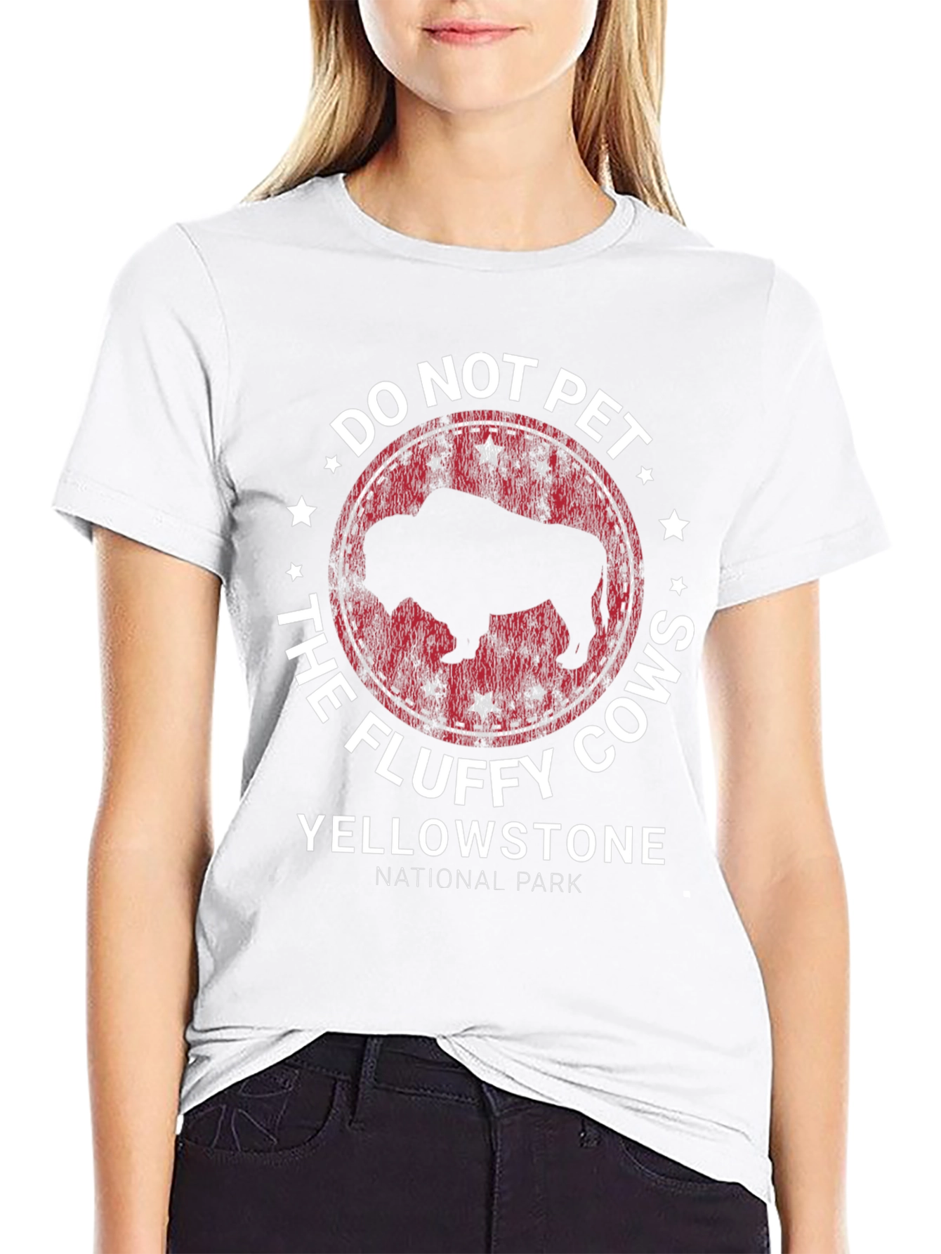 Yellowstone National Park Fluffy Cow T-Shirt