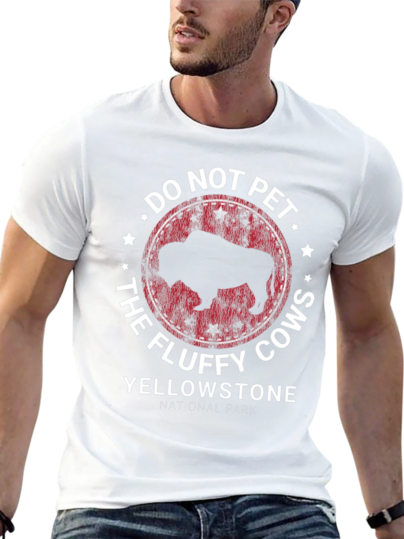 Yellowstone National Park Fluffy Cow T-Shirt