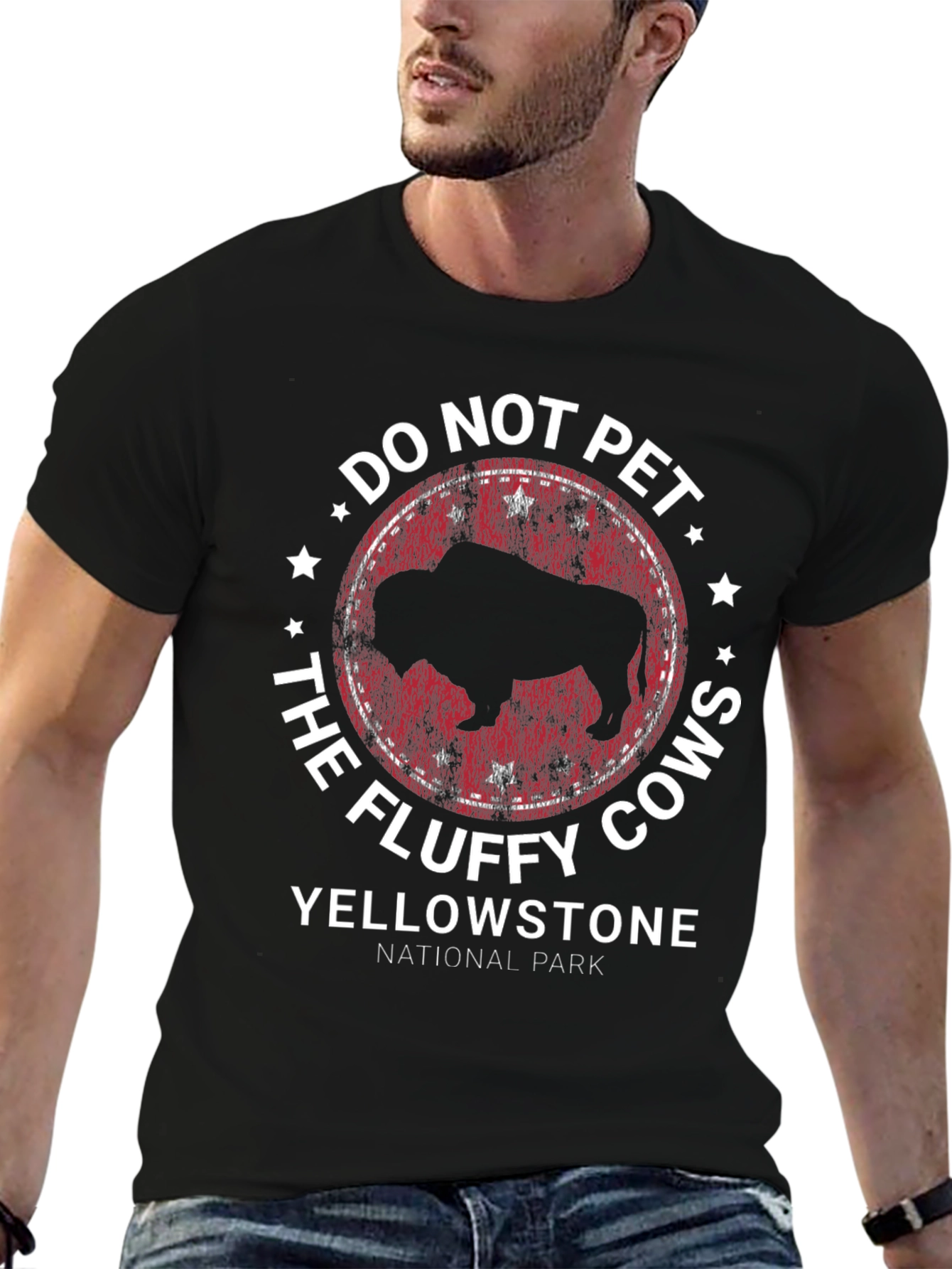 Yellowstone National Park Fluffy Cow T-Shirt