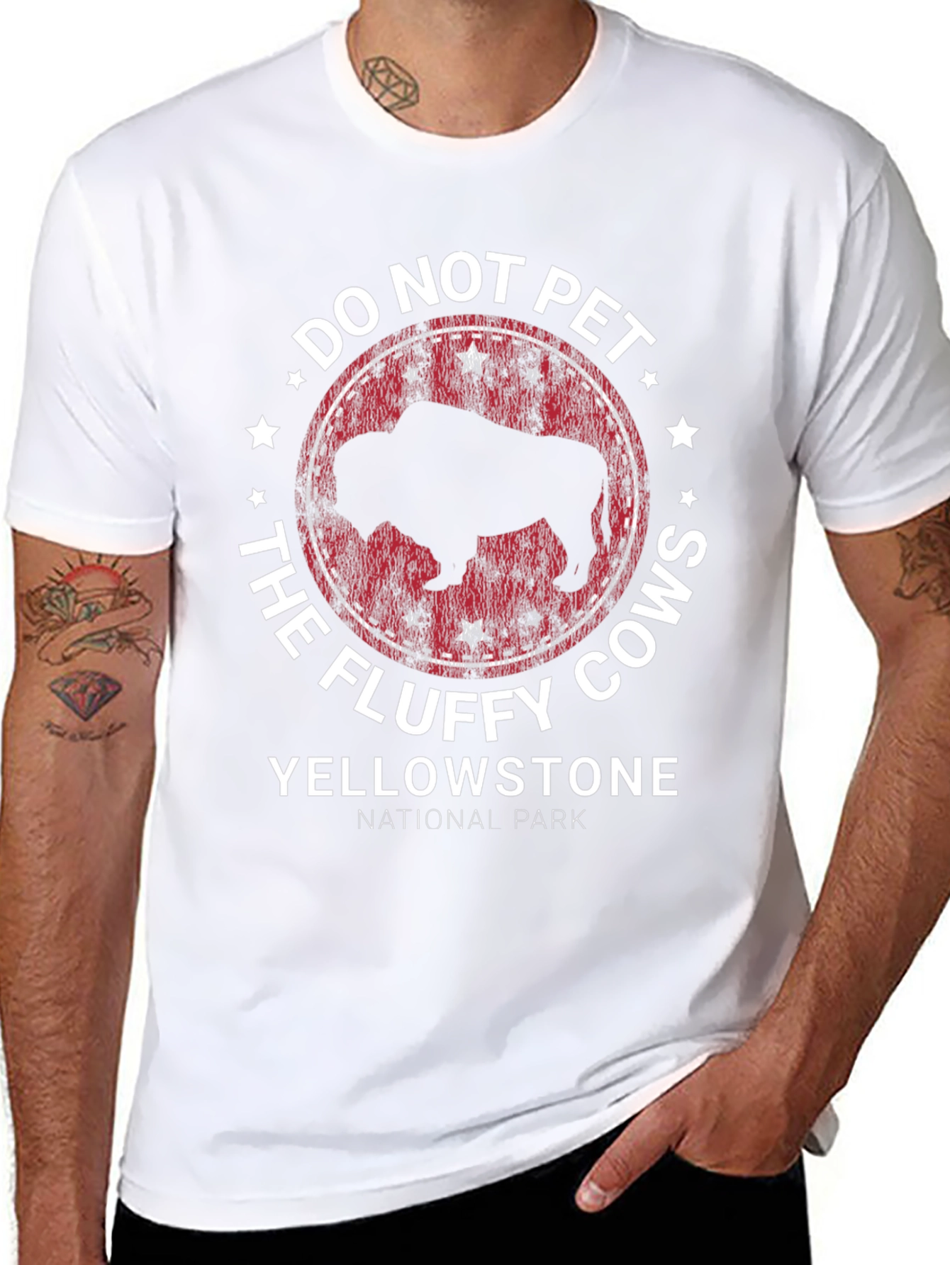 Yellowstone National Park Fluffy Cow T-Shirt