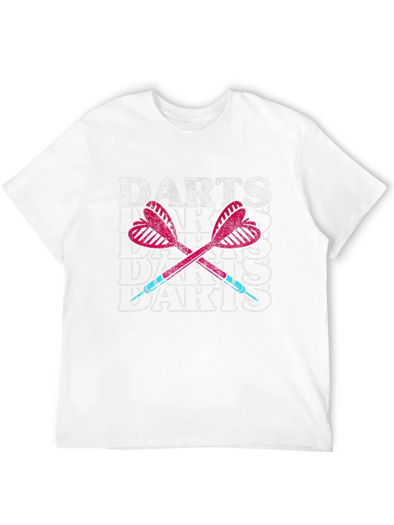 Darts T-Shirt - Retro Style Crossed Darts Graphic Tee