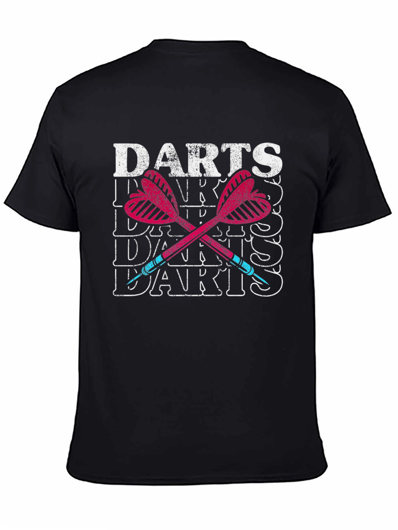 Darts T-Shirt - Retro Style Crossed Darts Graphic Tee