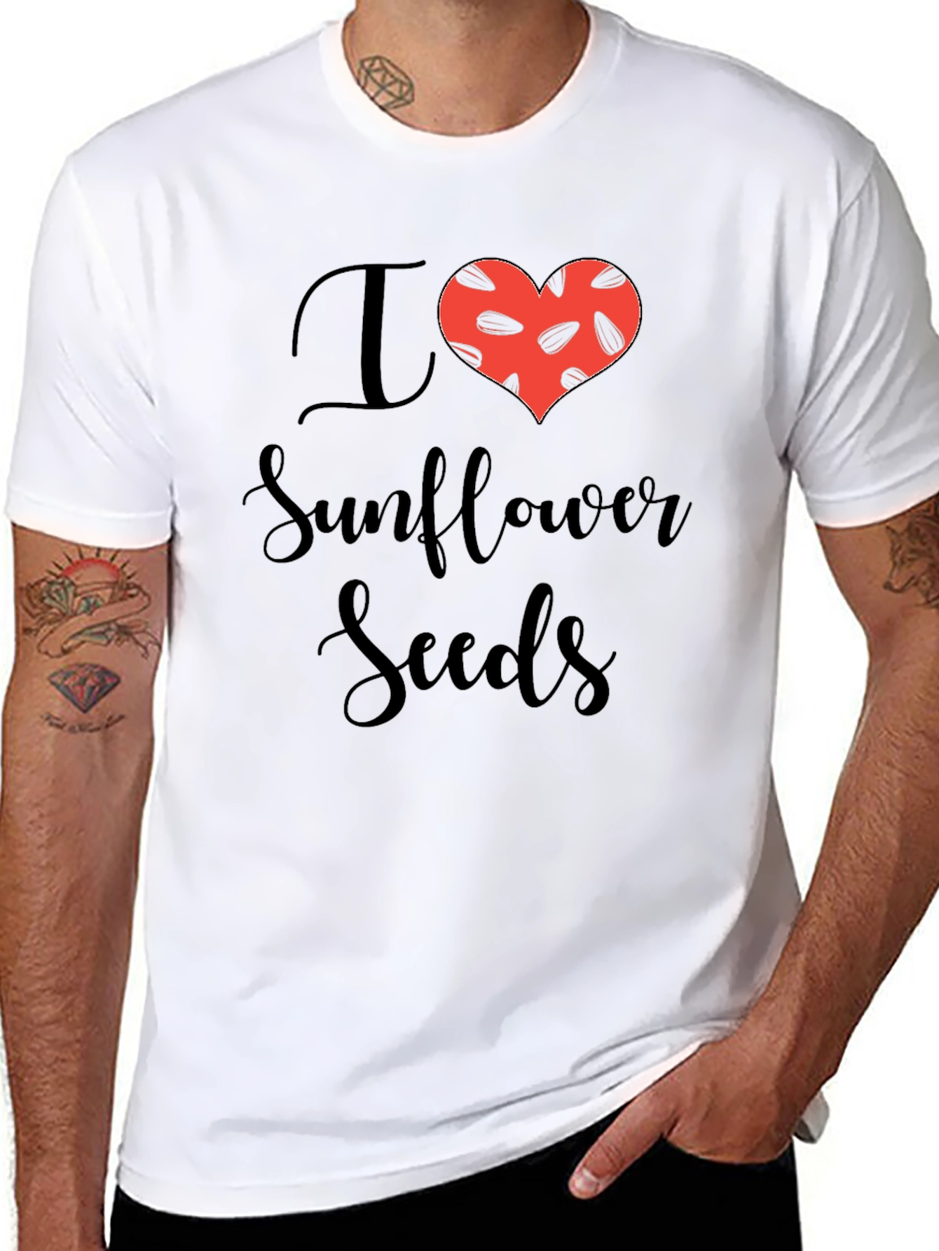 I Love Sunflower Seeds Graphic T-Shirt