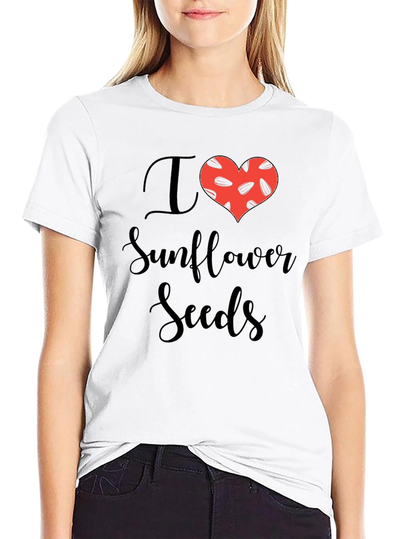 I Love Sunflower Seeds Graphic T-Shirt