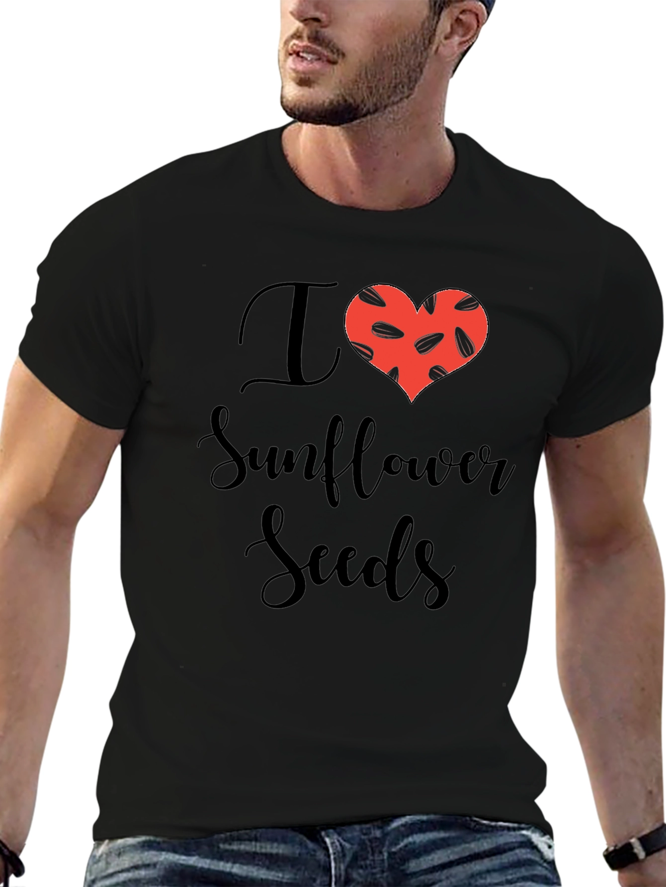 I Love Sunflower Seeds Graphic T-Shirt