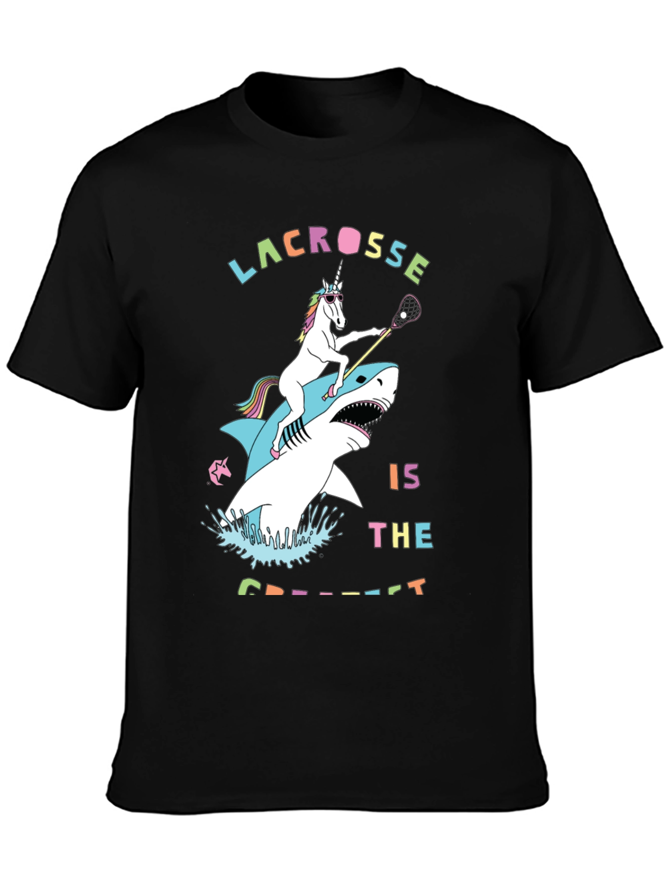 Lacrosse Shark Unicorn Graphic Tee