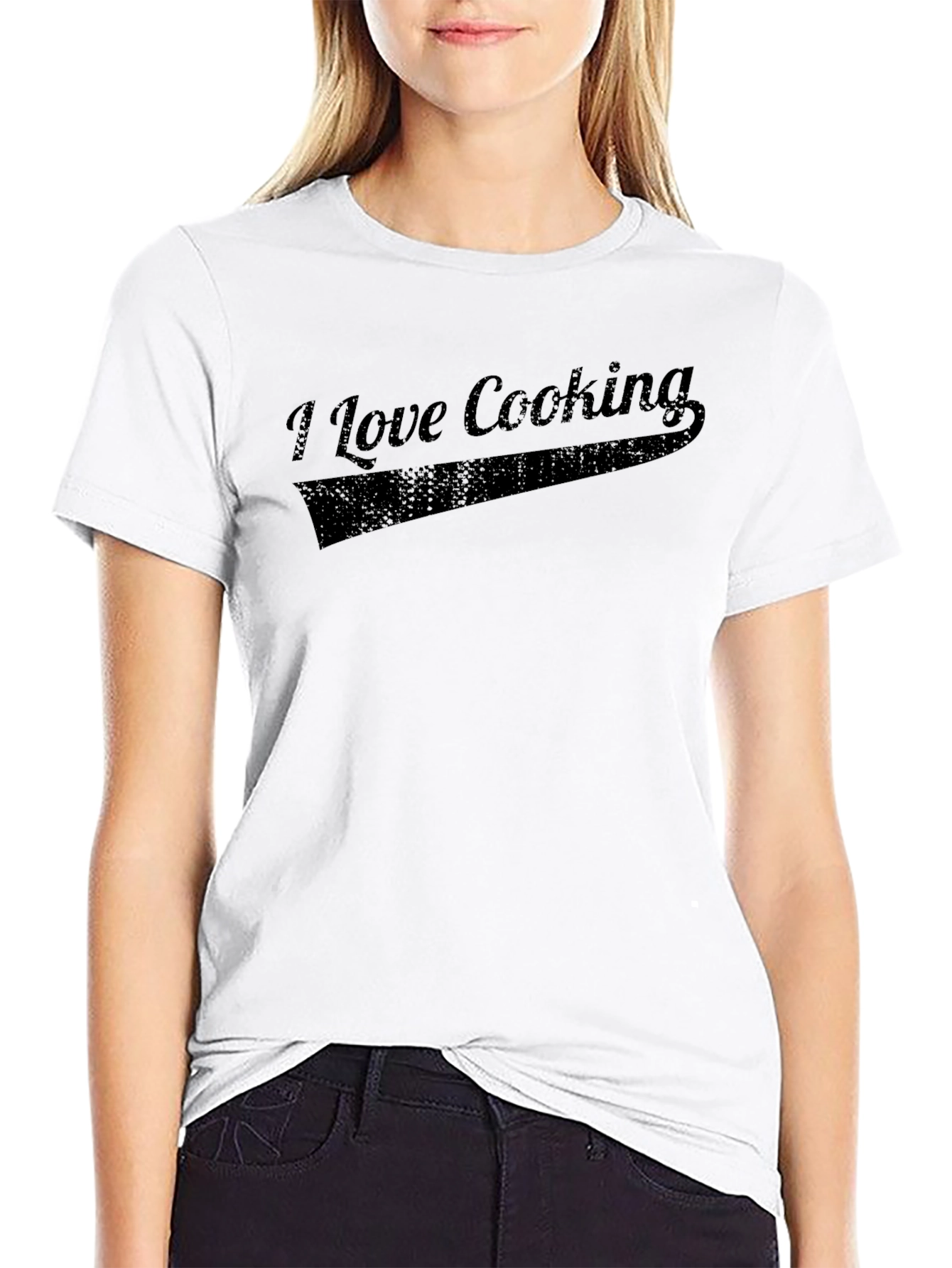 I Love Cooking Black Graphic Tee