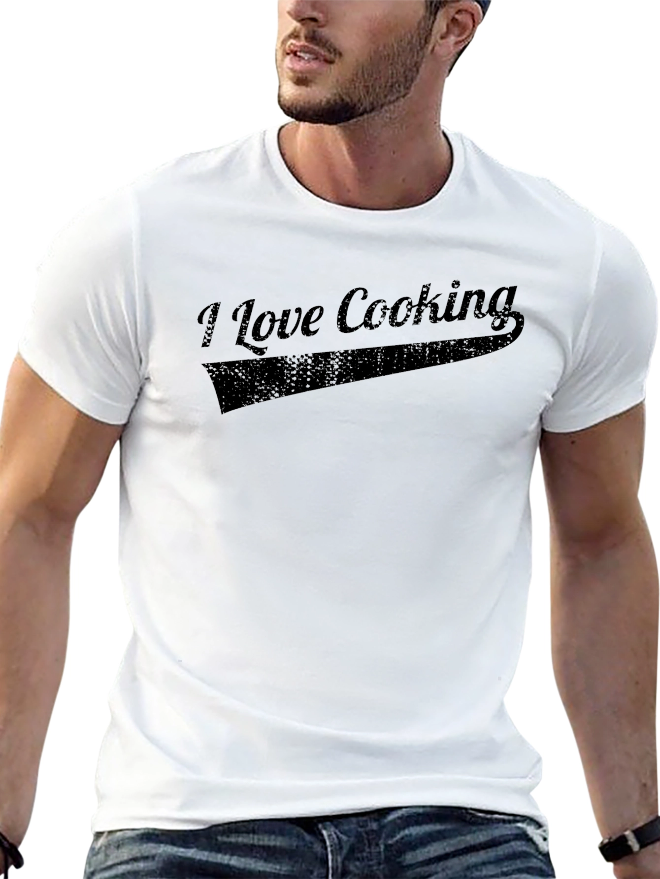 I Love Cooking Black Graphic Tee