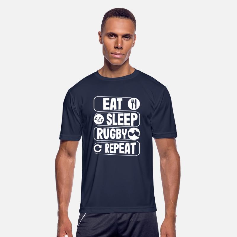Eat Sleep Rugby Repeat - Rugby Enthusiast's Mantra
