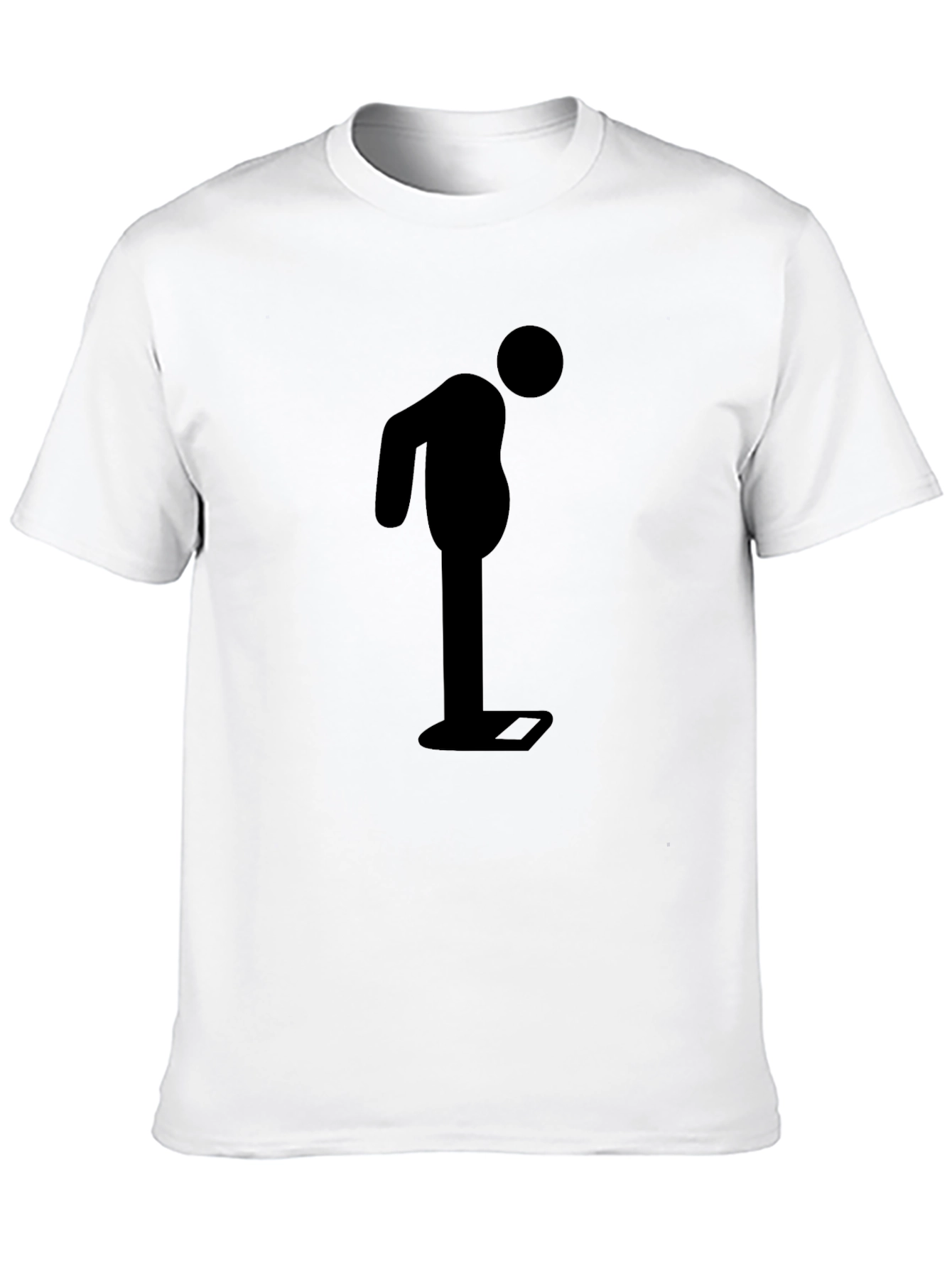 Funny Weight Loss T-Shirt - Weighing Man