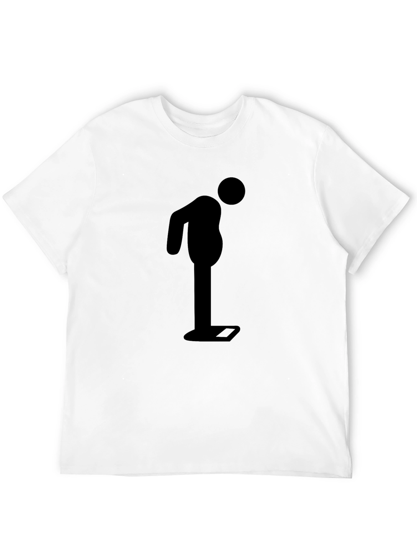 Funny Weight Loss T-Shirt - Weighing Man