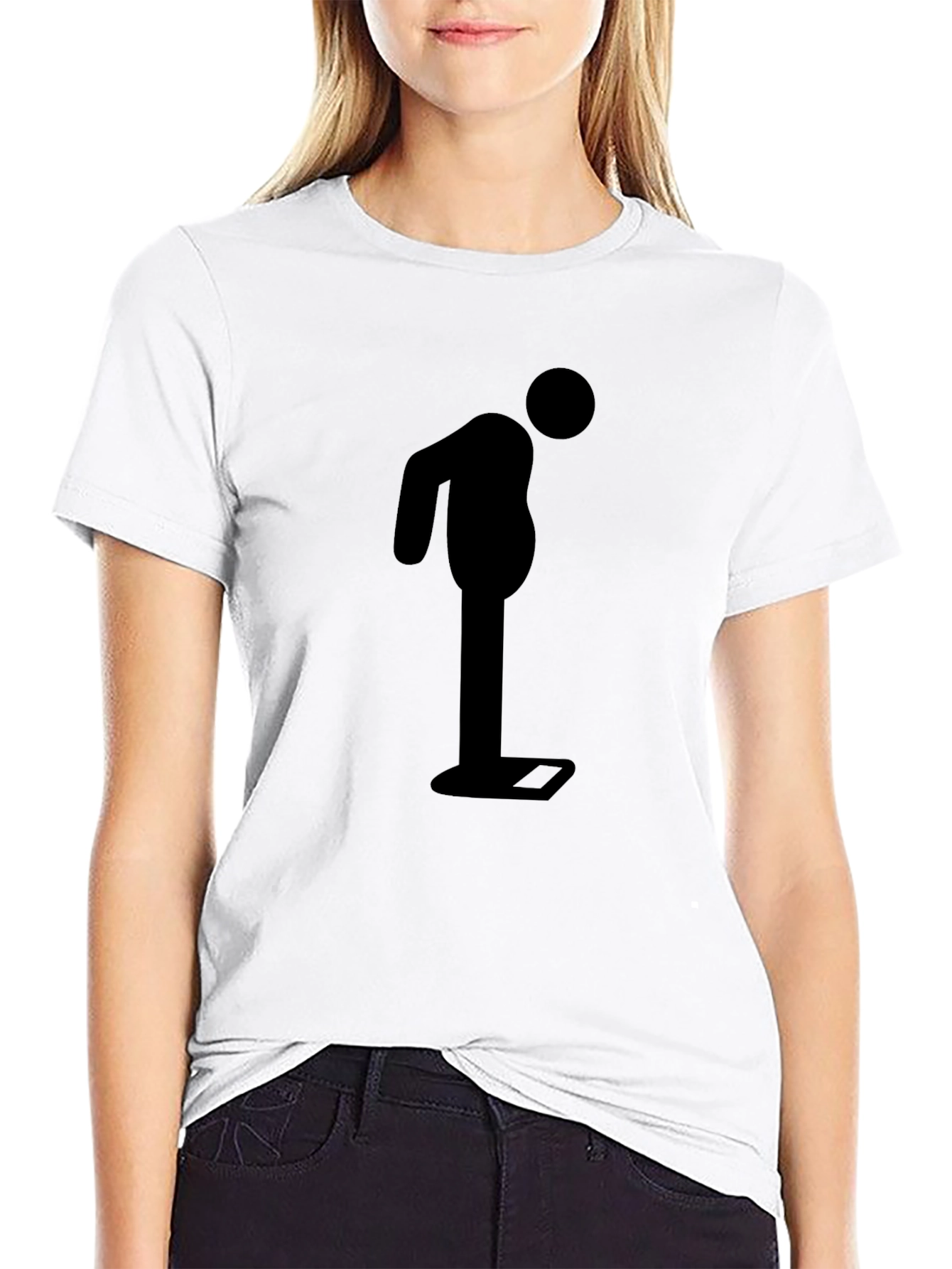 Funny Weight Loss T-Shirt - Weighing Man