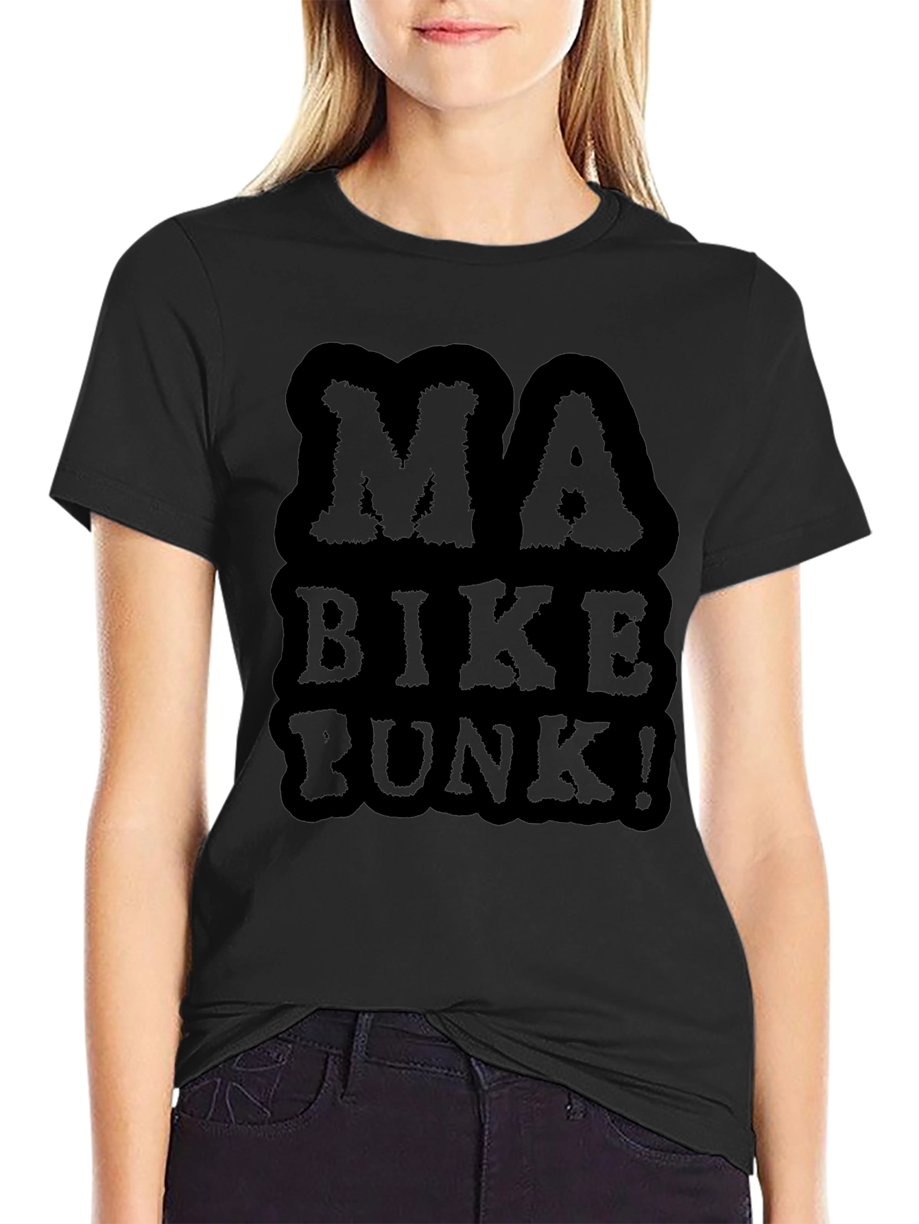 Ma Bike Punk Graphic Tee - Black Cotton T-Shirt