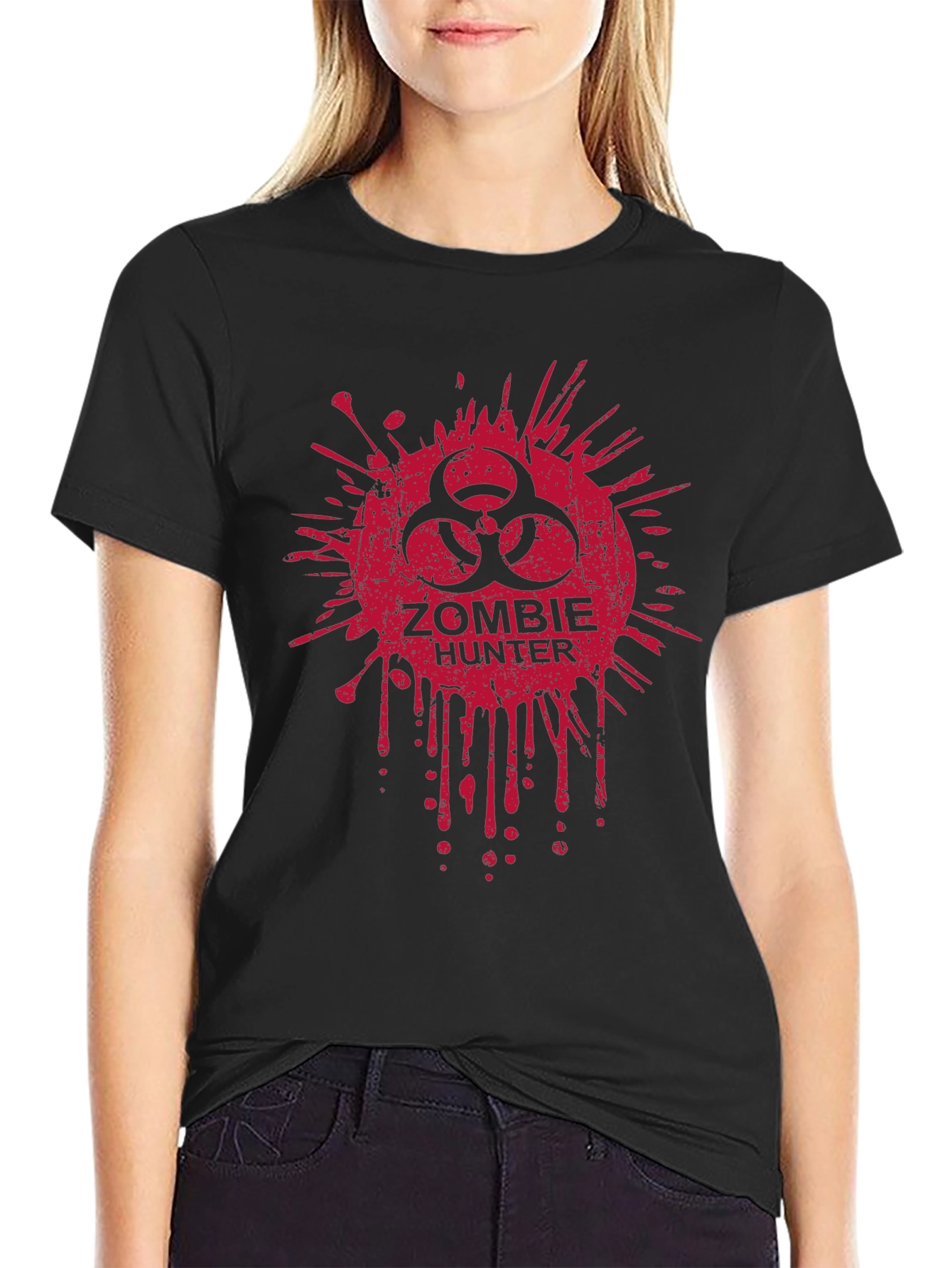 Zombie Hunter Graphic T-Shirt - Biohazard Design