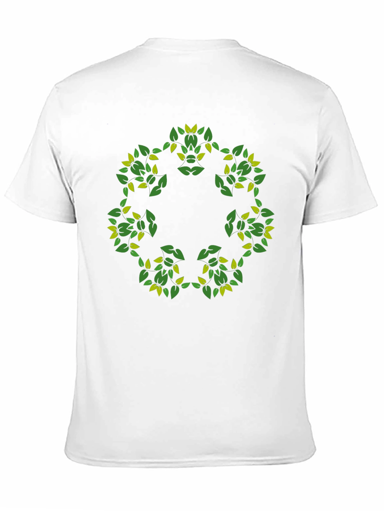 Leaf Circle Graphic Black T-Shirt