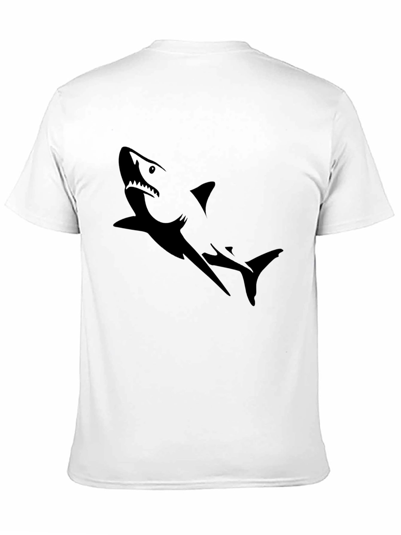 Mens Black Shark Graphic Tee