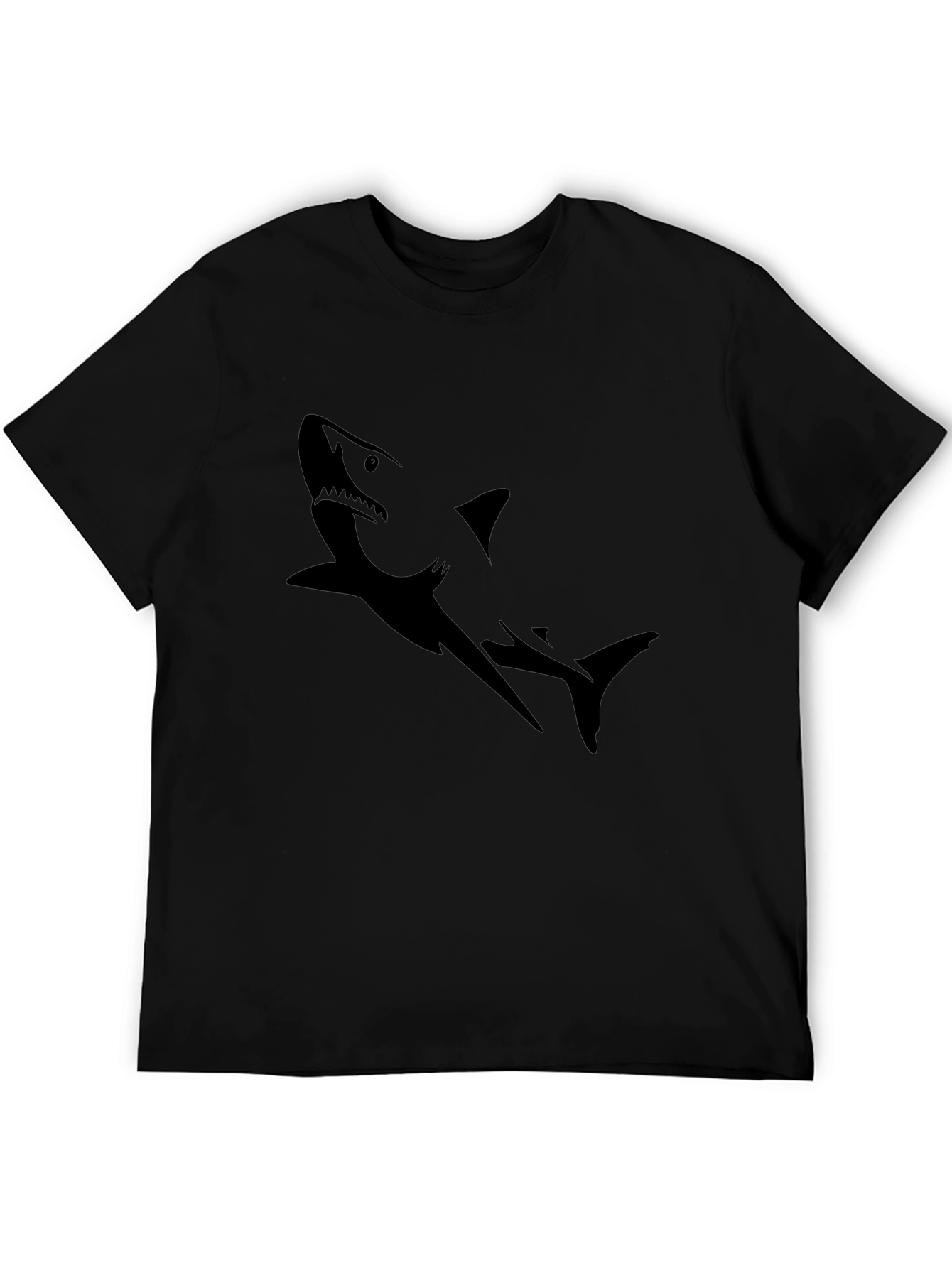 Mens Black Shark Graphic Tee