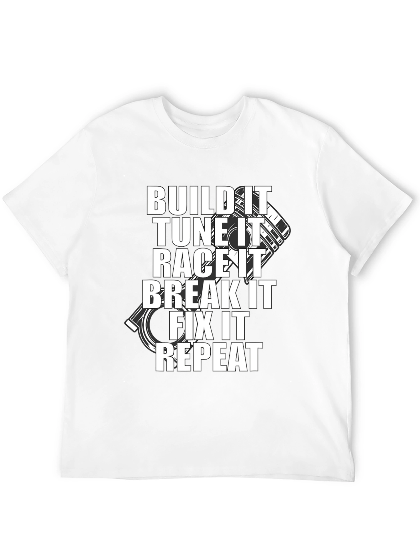 Build It Tune It Race It Repeat Black T-Shirt