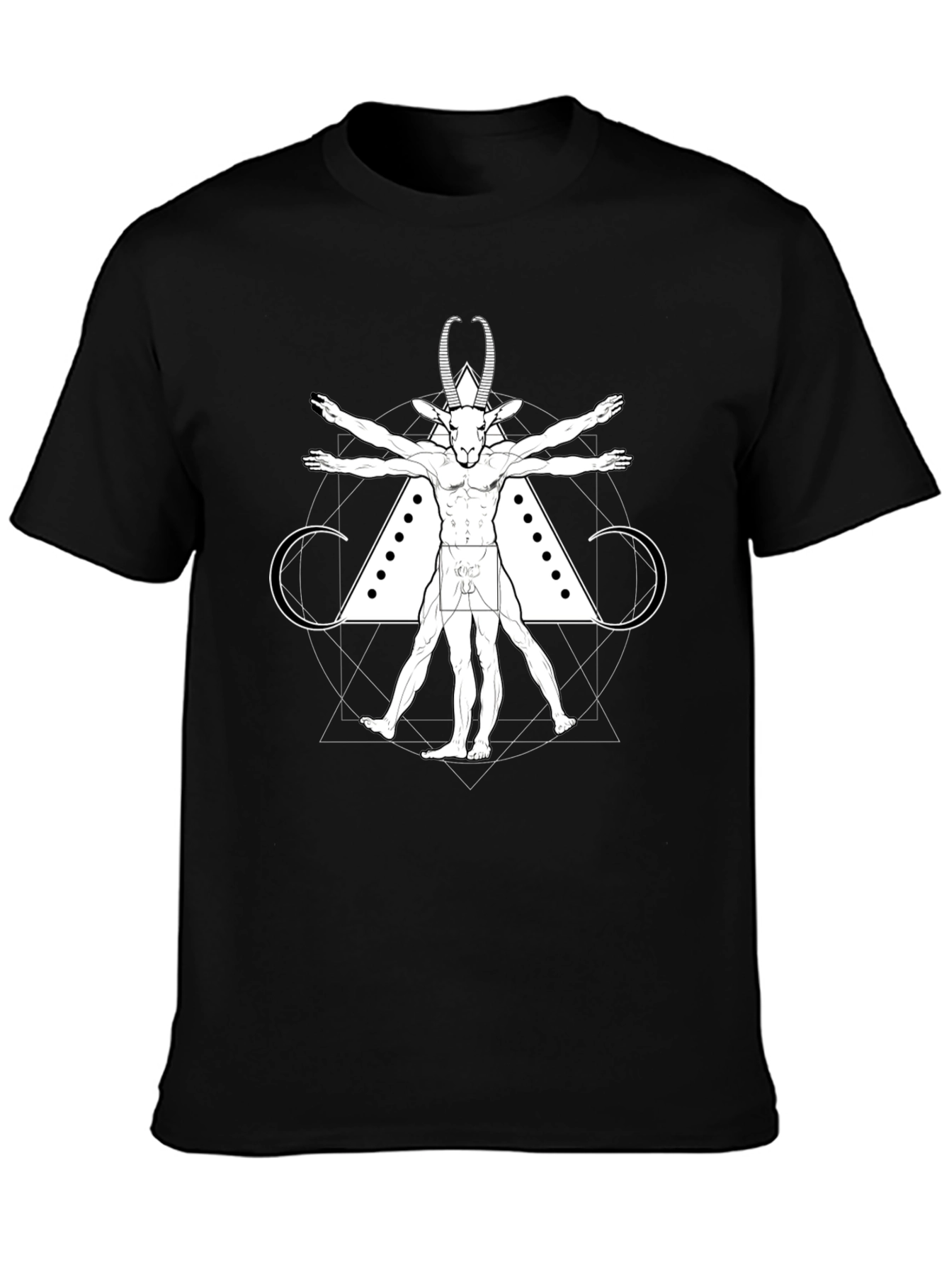 Vitruvian Goat Tee - Occult Style