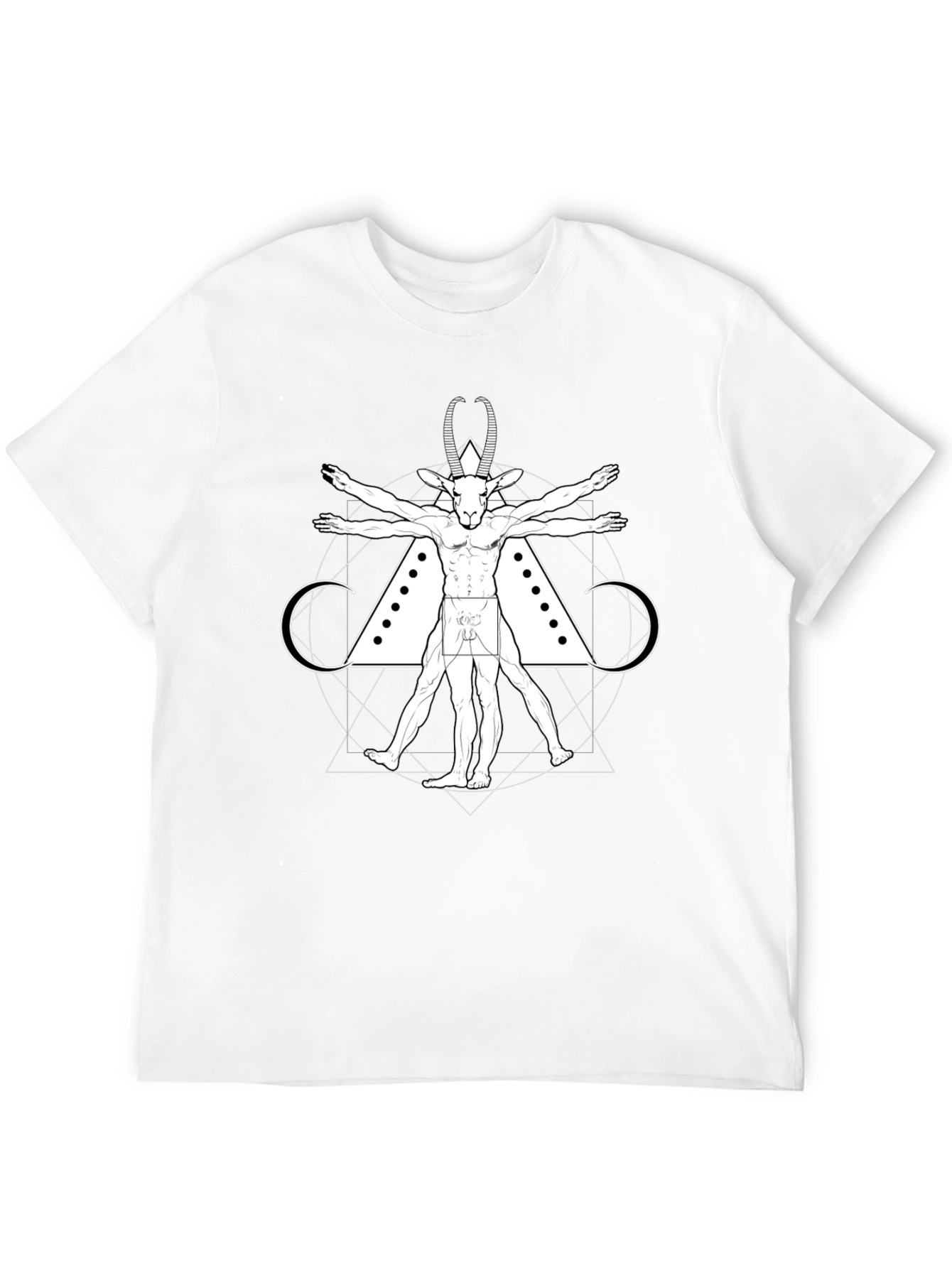 Vitruvian Goat Tee - Occult Style