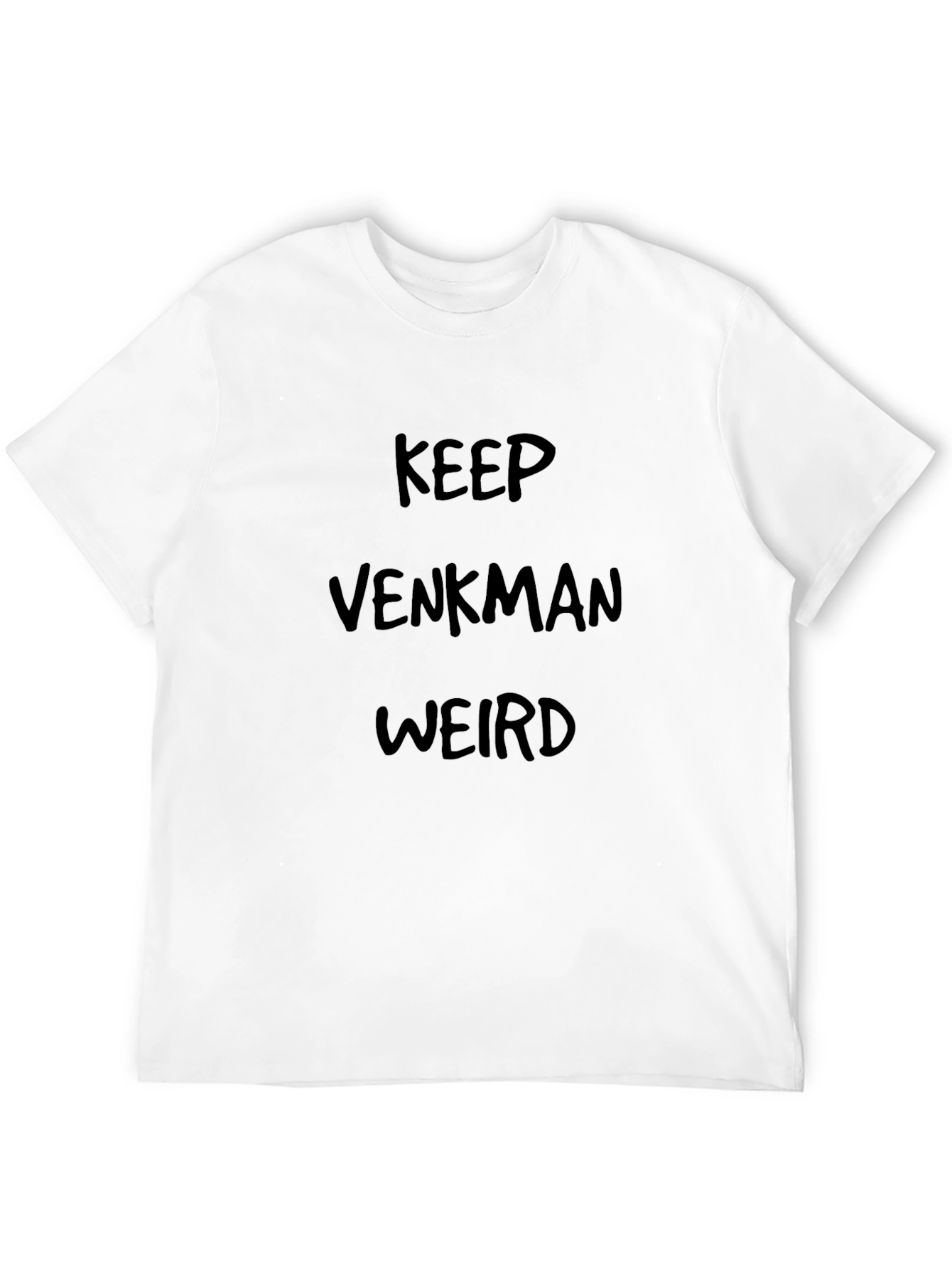 Keep Venkman Weird Graphic Tee - Black Cotton T-Shirt