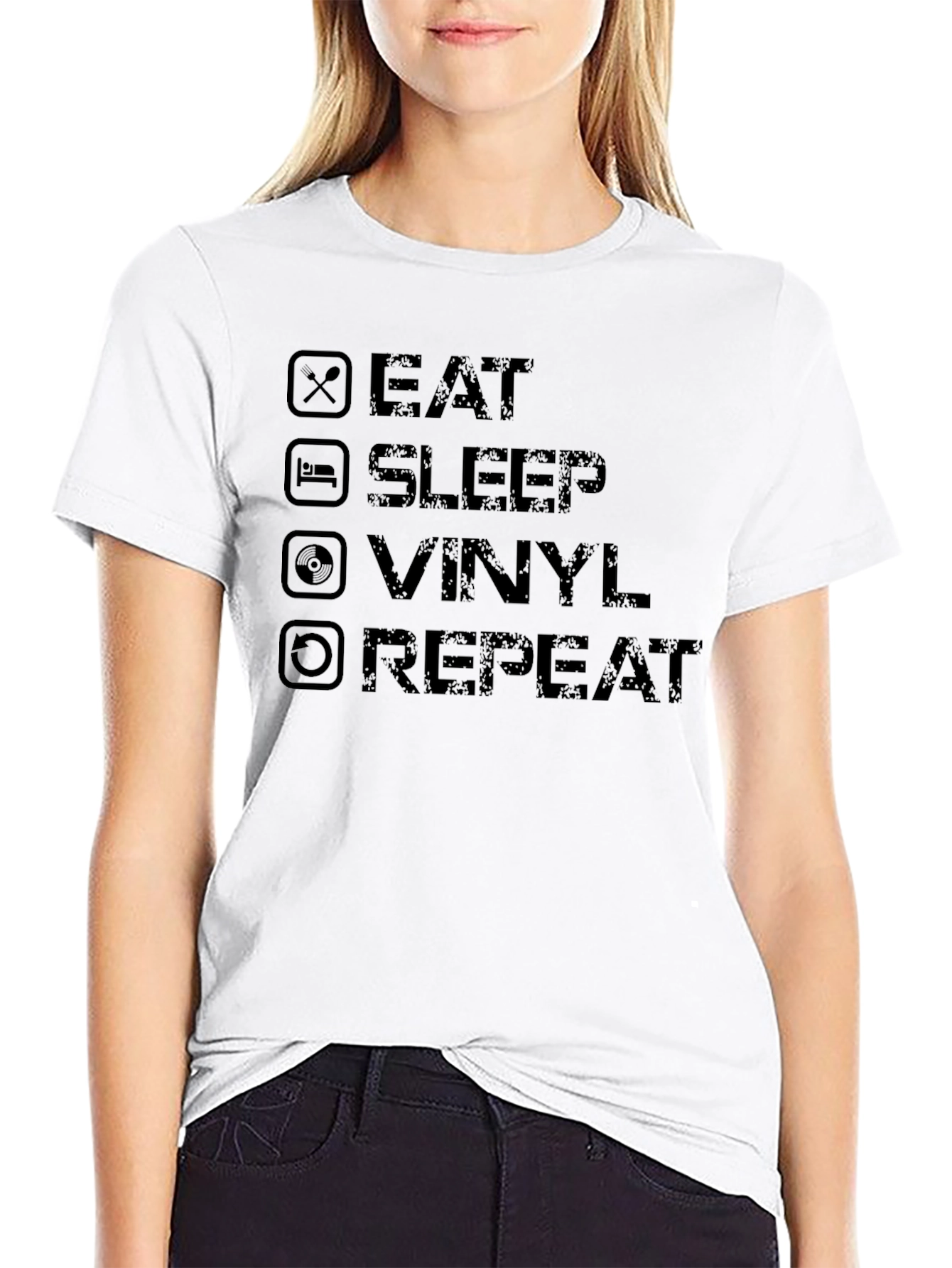 Eat Sleep Vinyl Repeat Graphic Tee