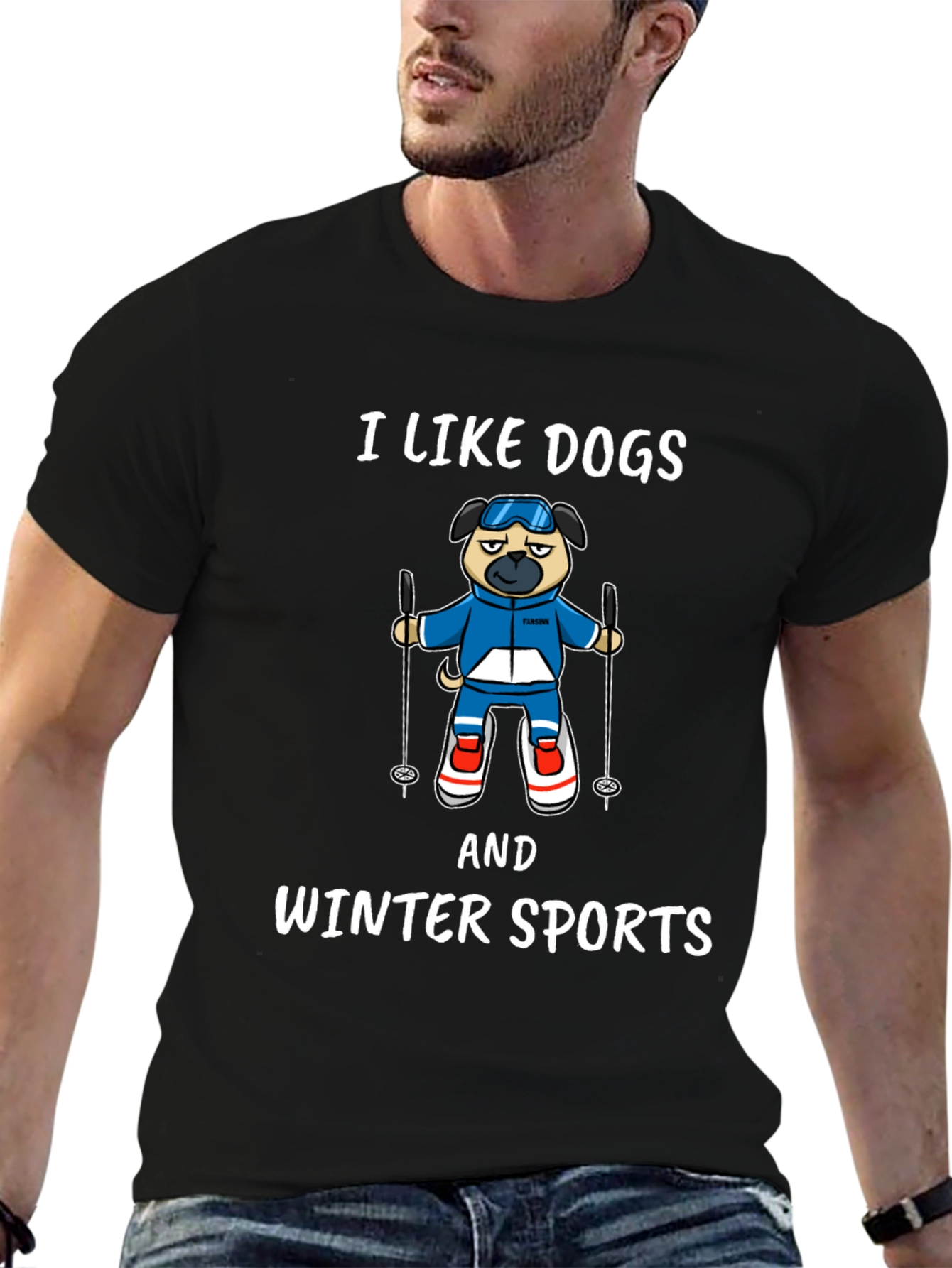 I Like Dogs & Winter Sports T-Shirt